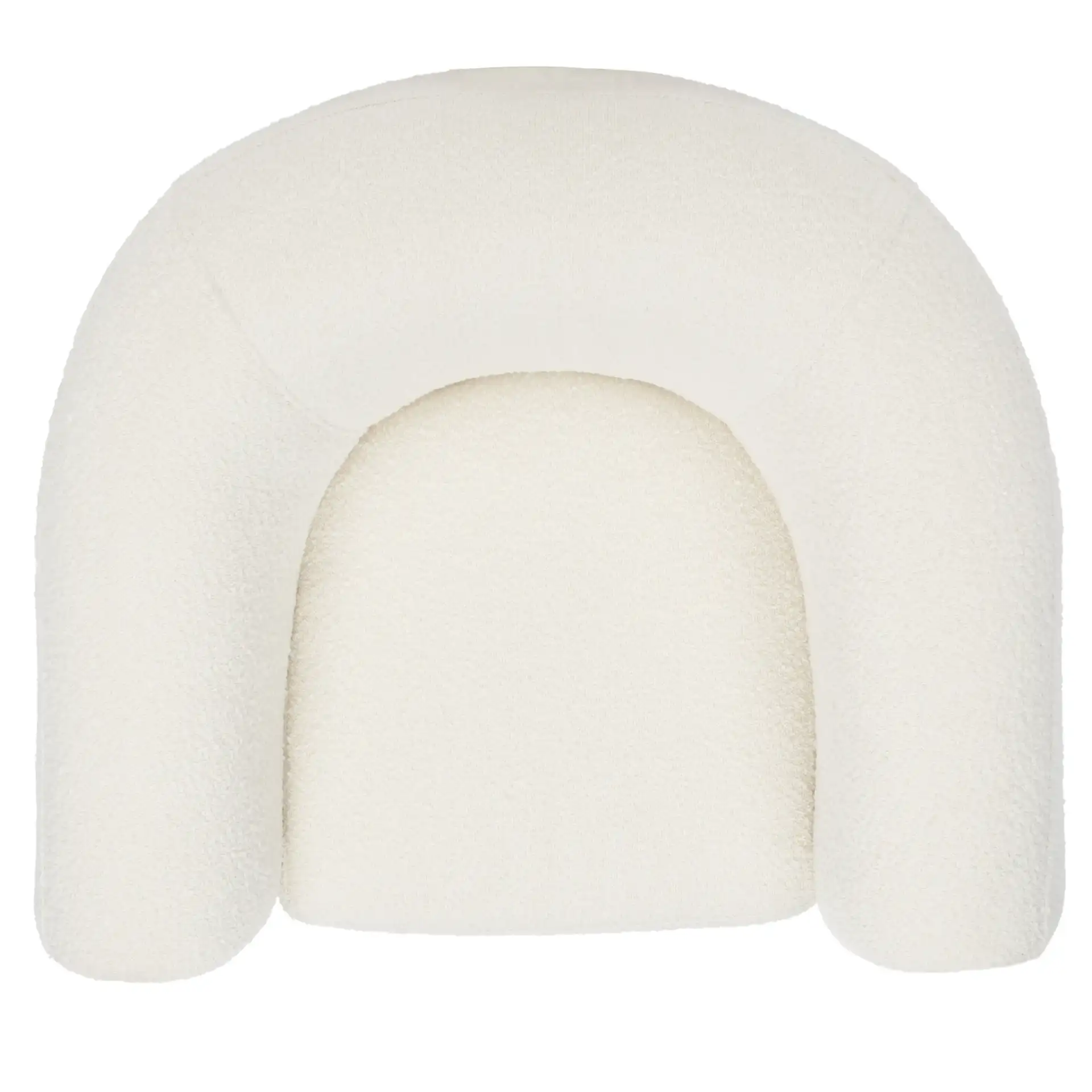 Westley Barrel Back Accent Chair in Ivory, detail view