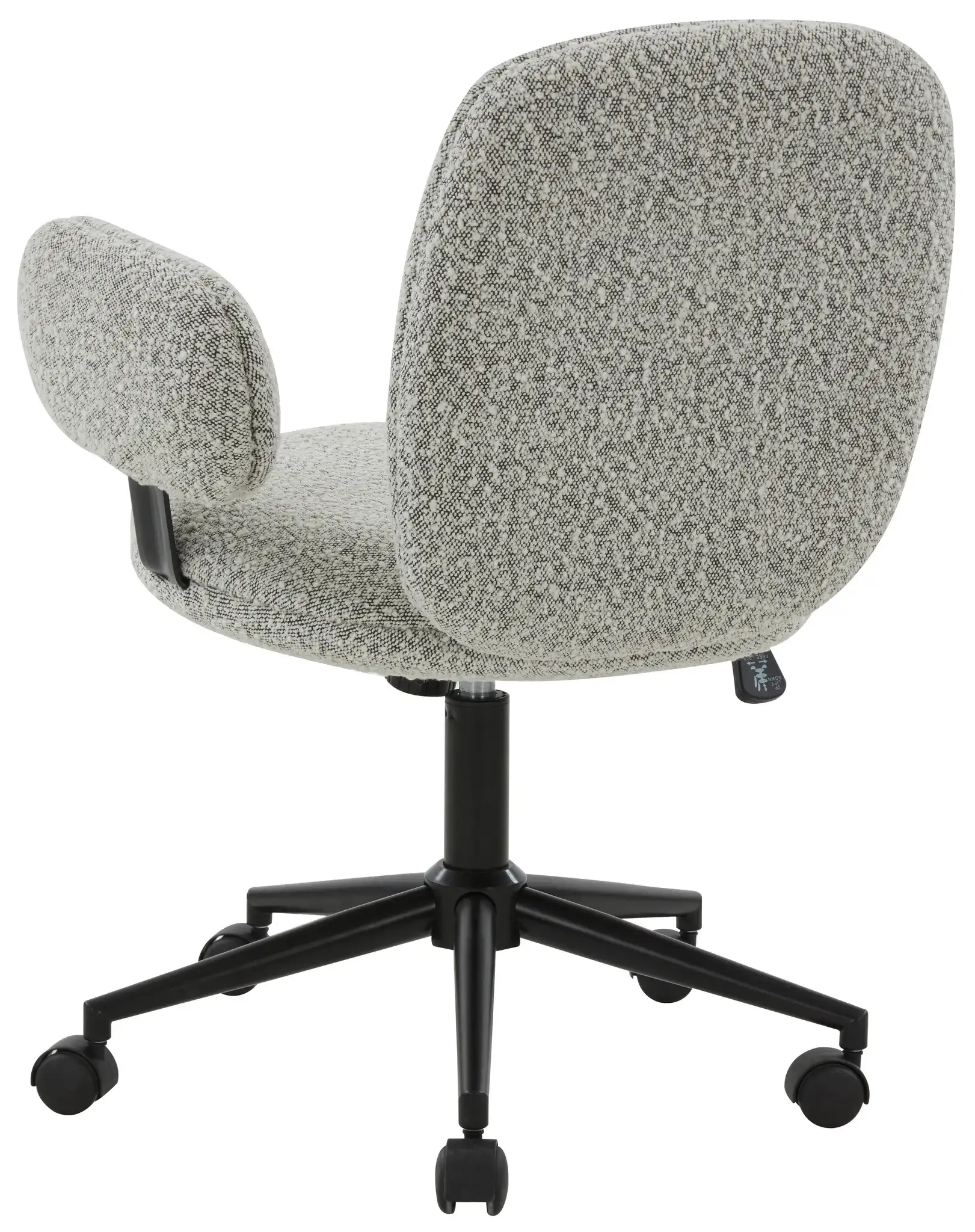 Emeril Adjustable Desk Chair in White / Black, detail view