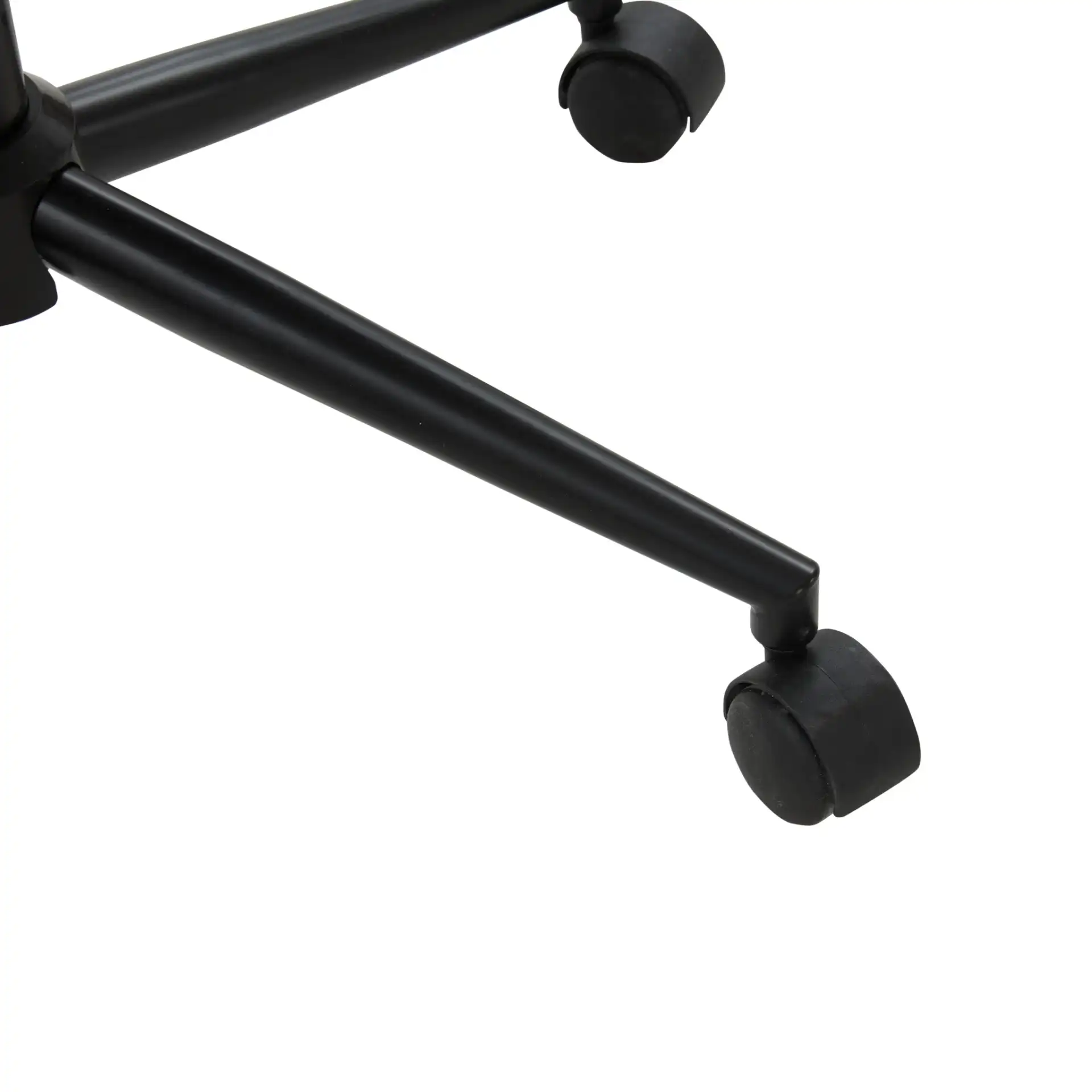Emeril Adjustable Desk Chair in White / Black in a styled room