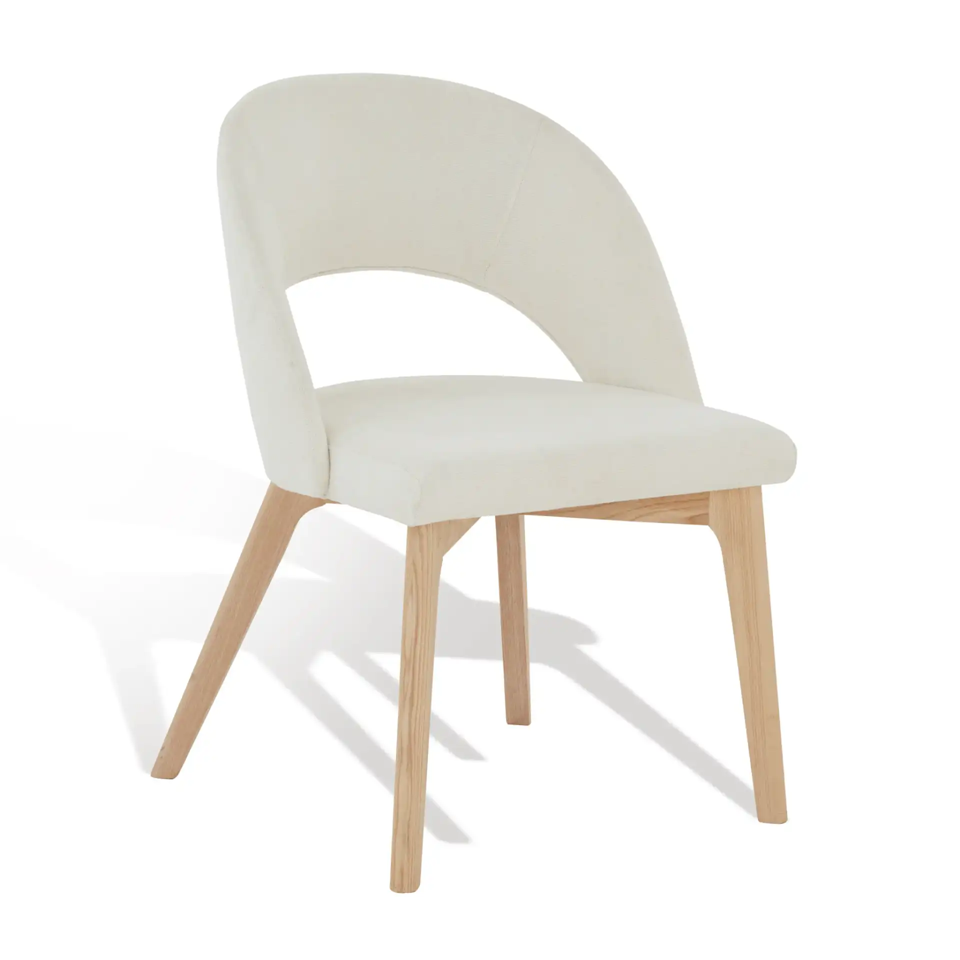 Rowland Linen Dining Chair in Gray / Black