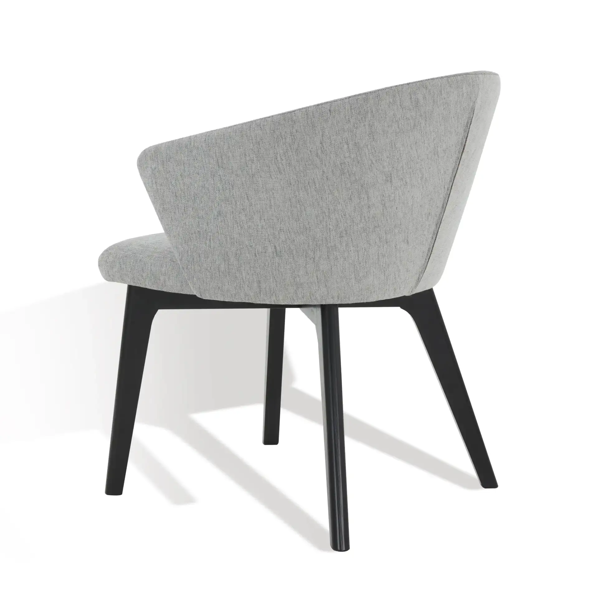 Wynonna Linen Dining Chair in Gray / Black, detail view