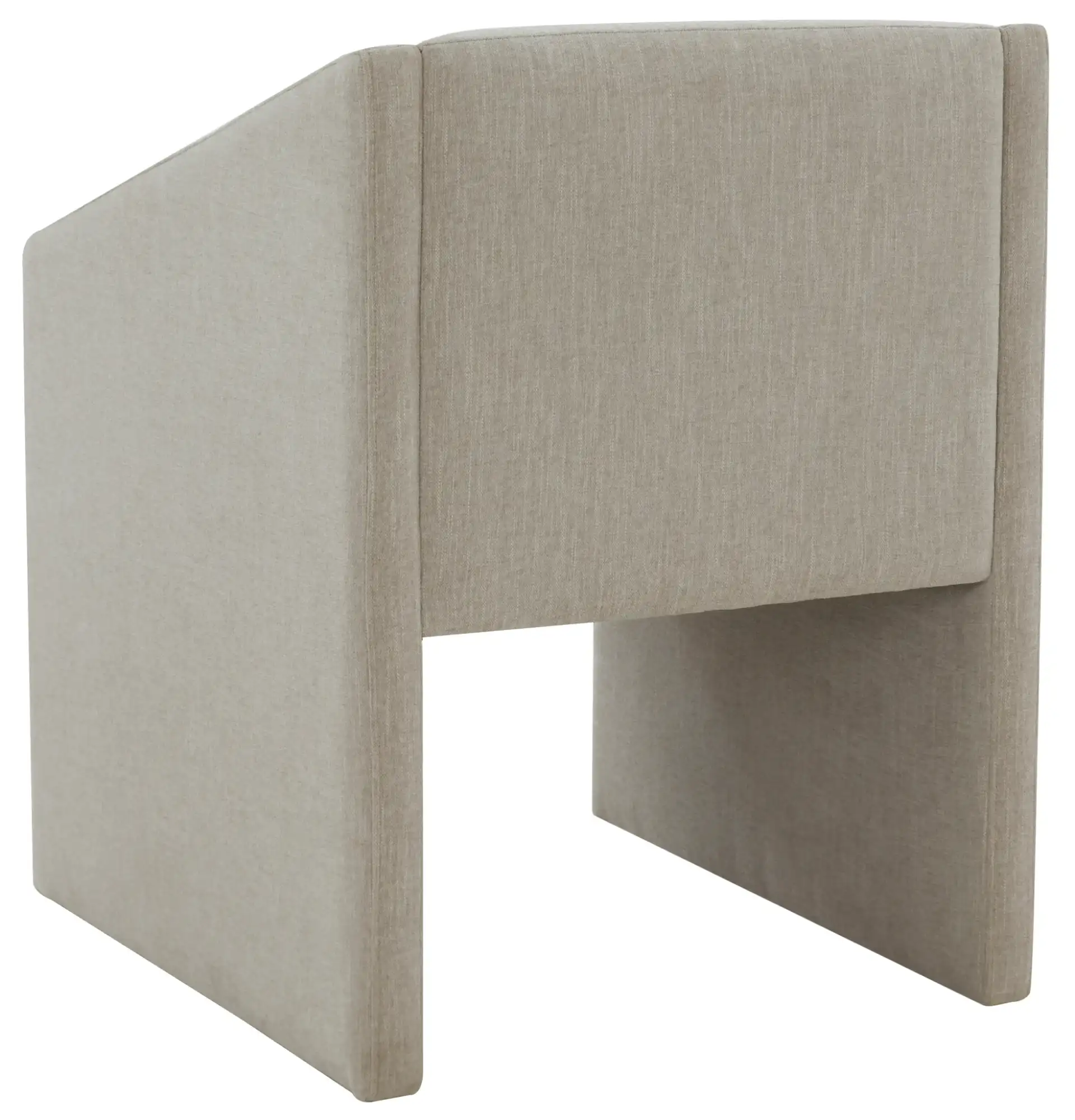 Liandra Upholstered Armchair in Cream, detail view