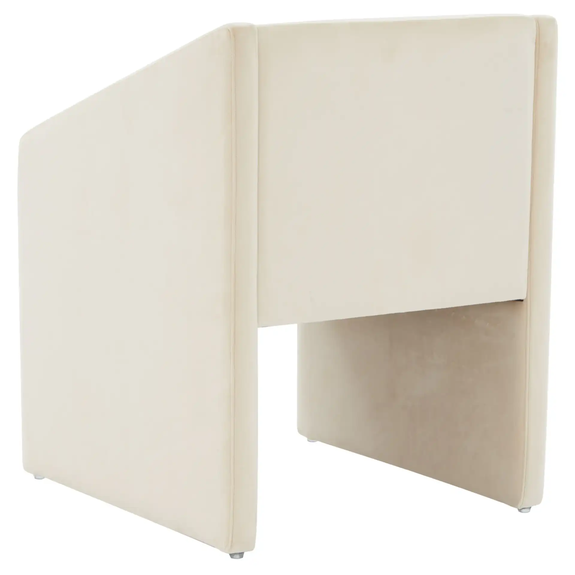 Liandra Upholstered Armchair in Cream, detail view