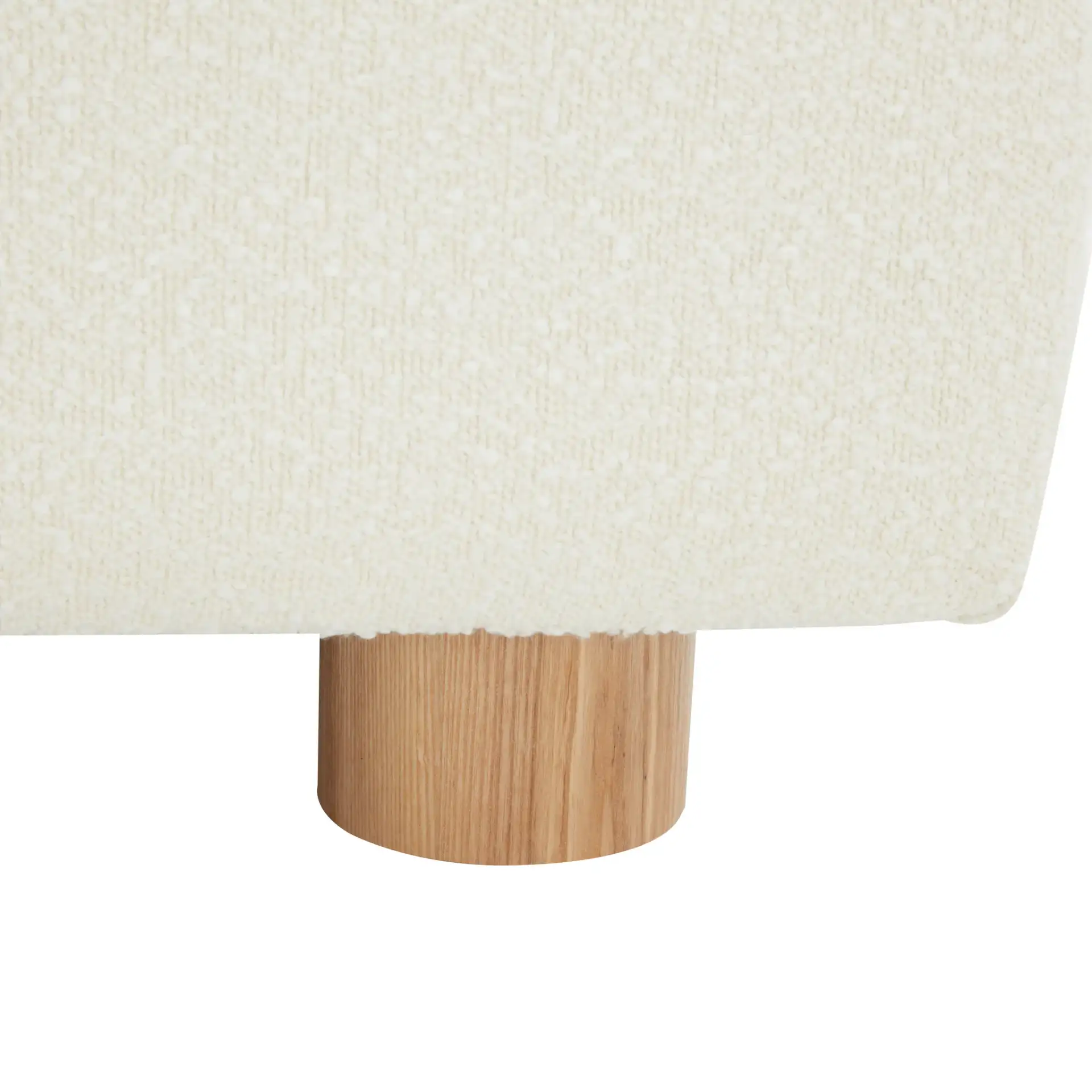 Bradfield Square Ottoman in Ivory / Natural in a styled room
