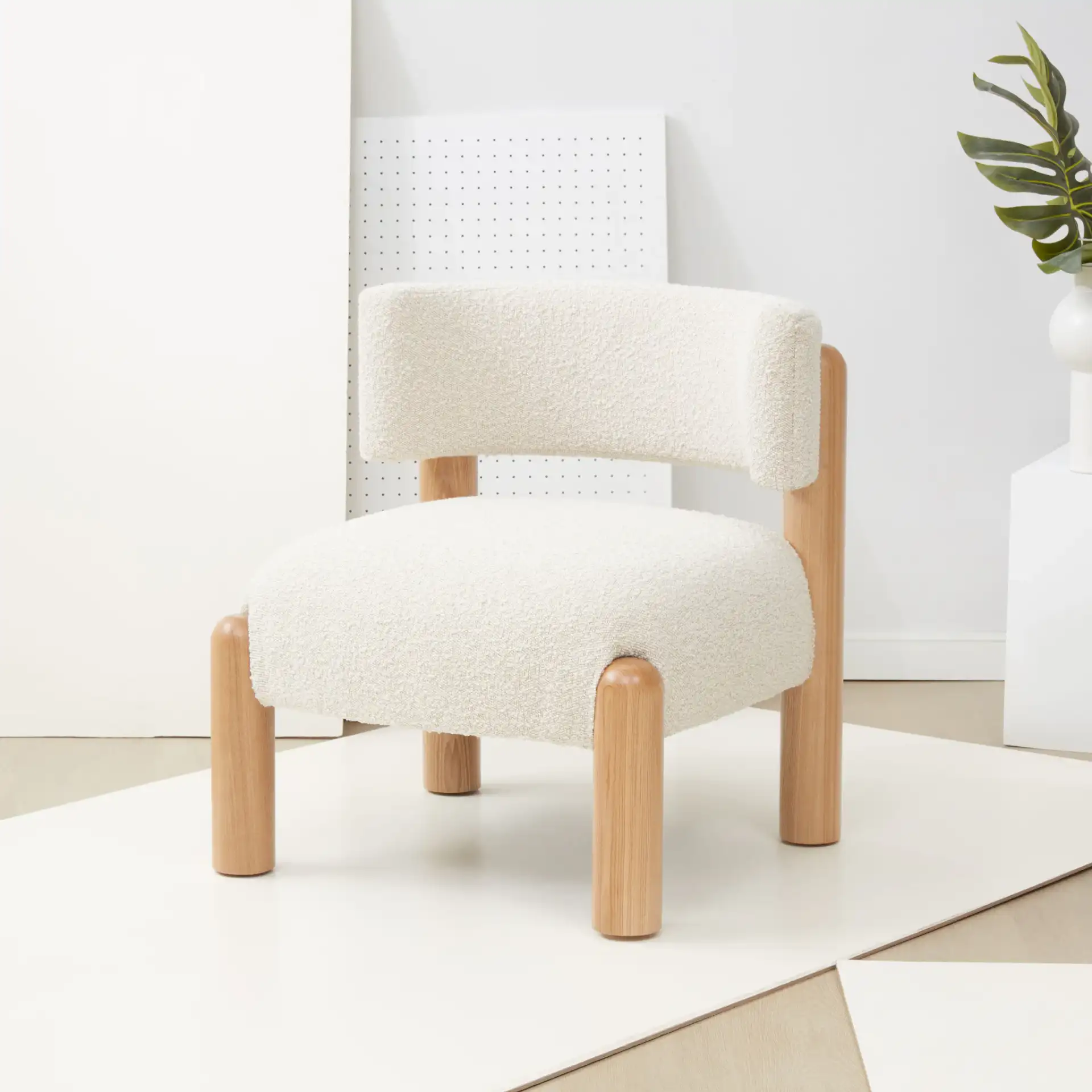 Rosabryna Accent Chair in Ivory / Black in a styled room