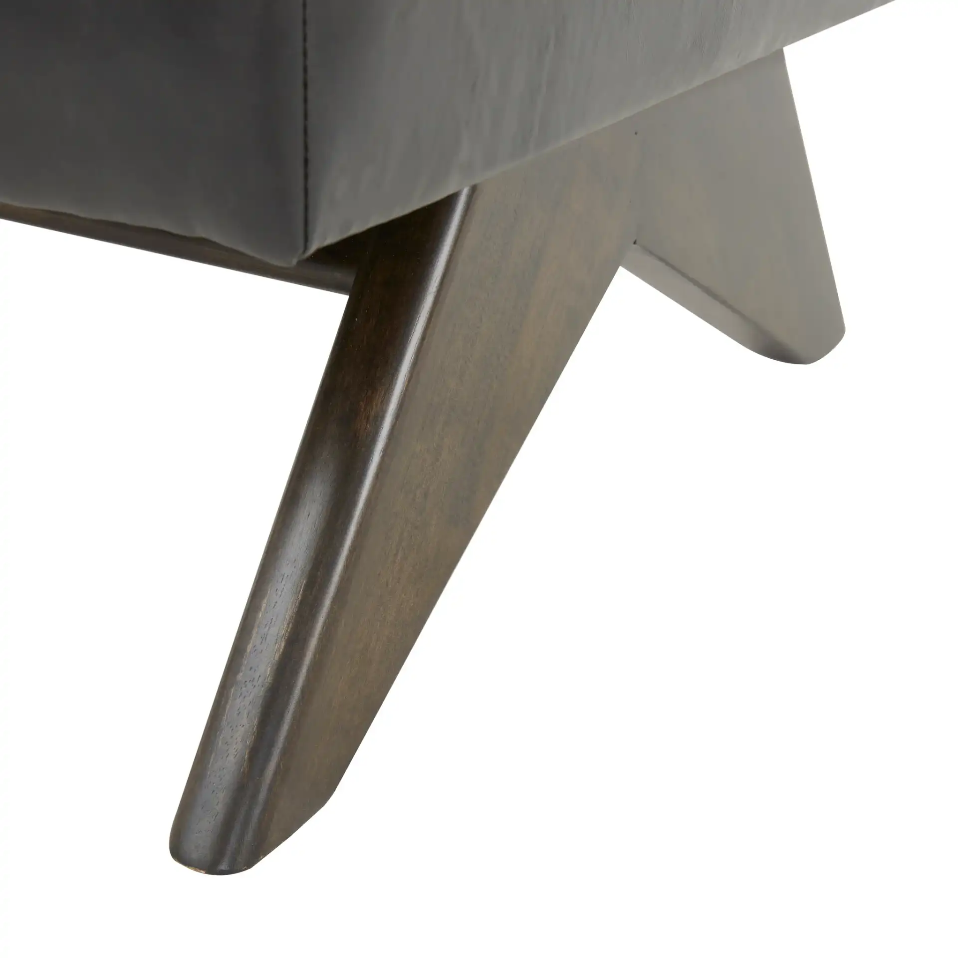 Deasha Accent Chair in Black / Walnut in a styled room