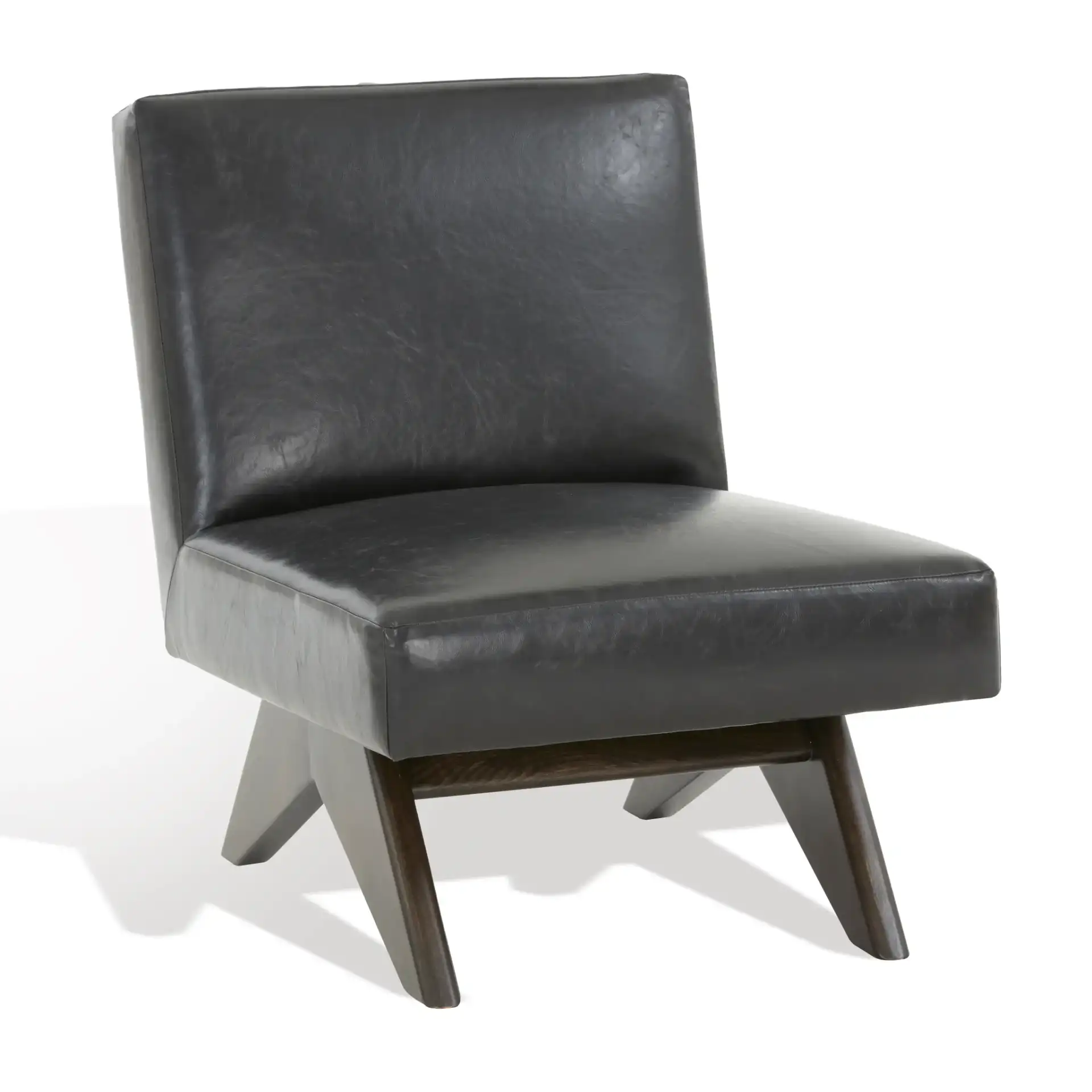 Deasha Accent Chair in Black / Walnut