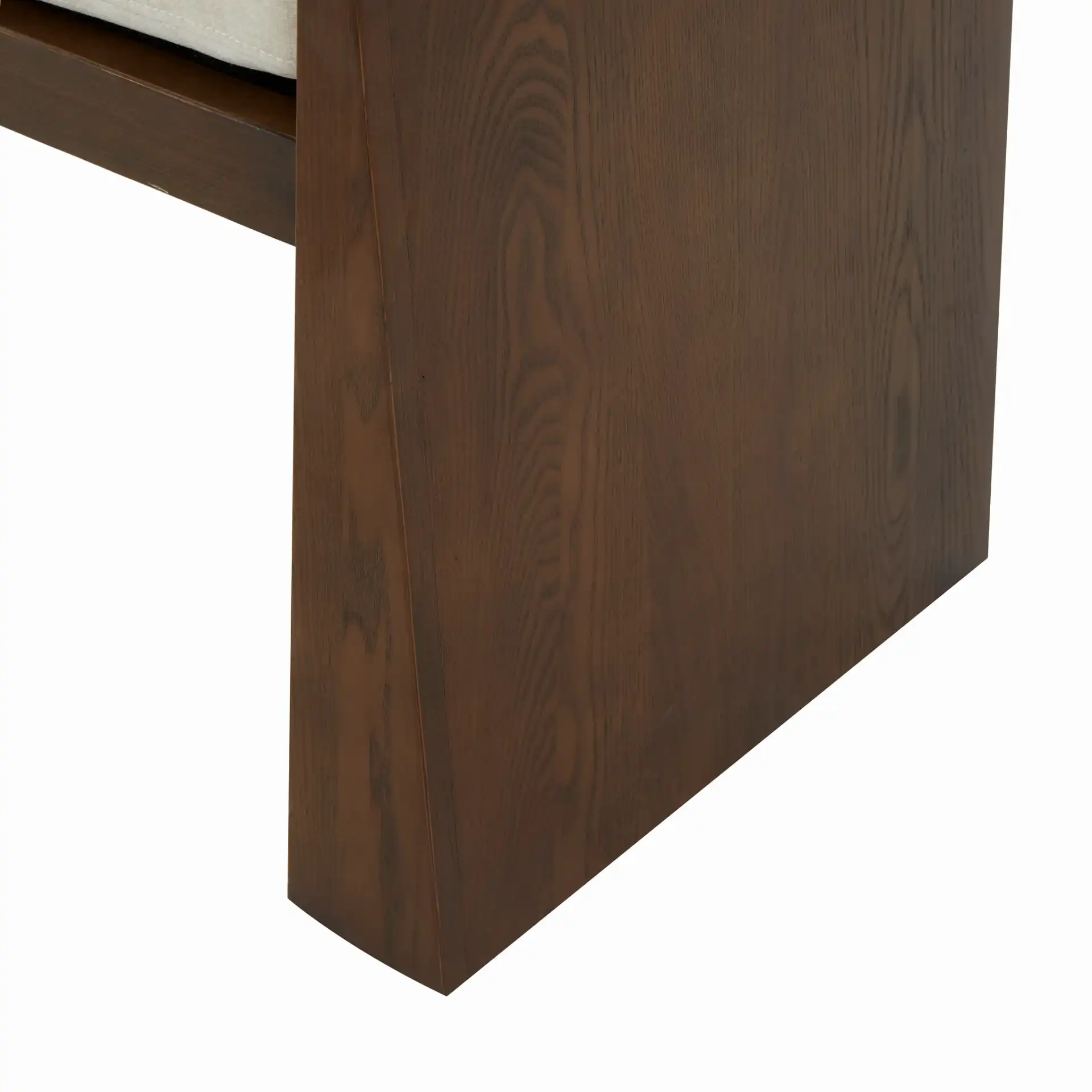 Blanchette Wood Bench in Cream / Walnut in a styled room