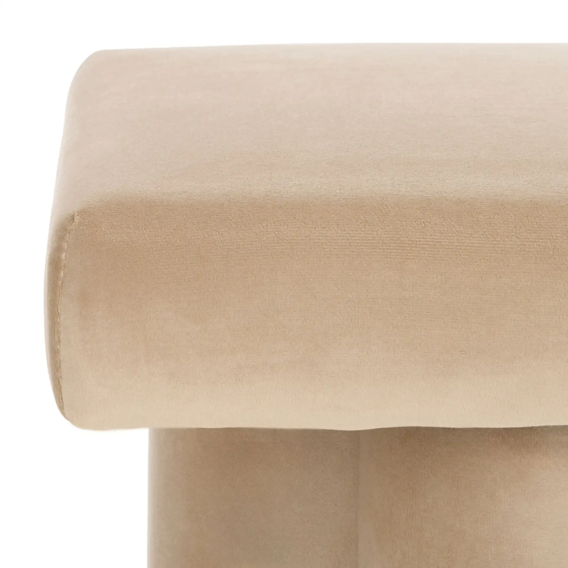 Deangelo Velvet Ottoman in Forest Green in a styled room