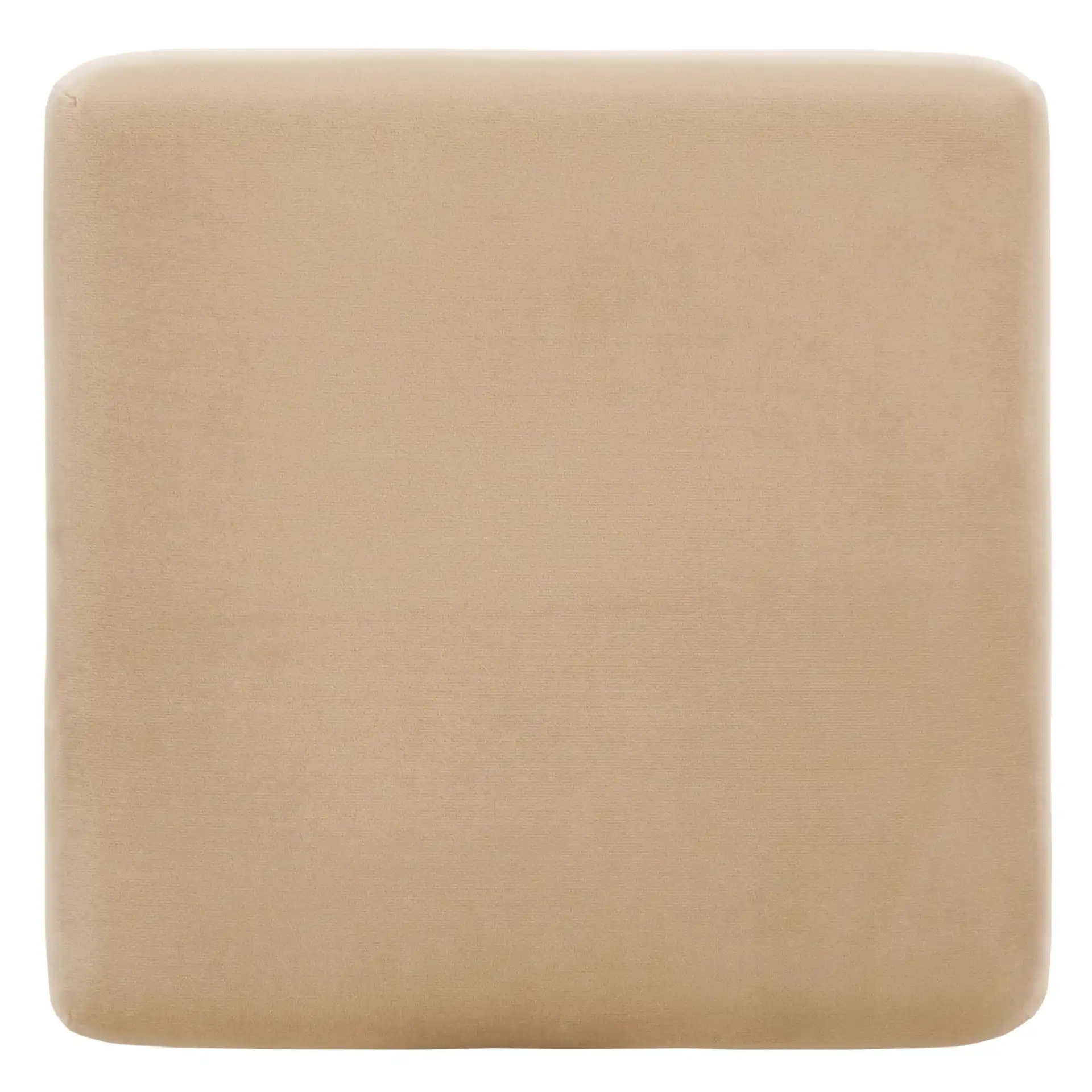 Deangelo Velvet Ottoman in Forest Green, detail view