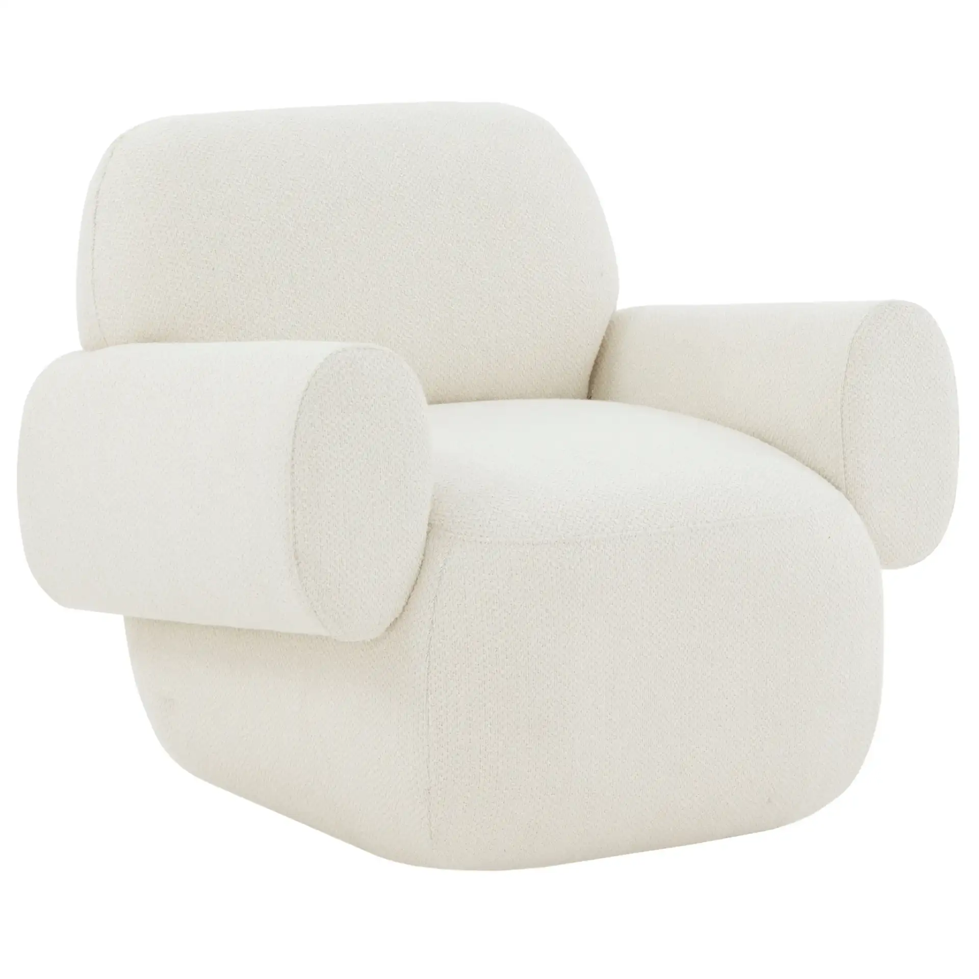 Pryce Upholstered Accent Chair in Ivory