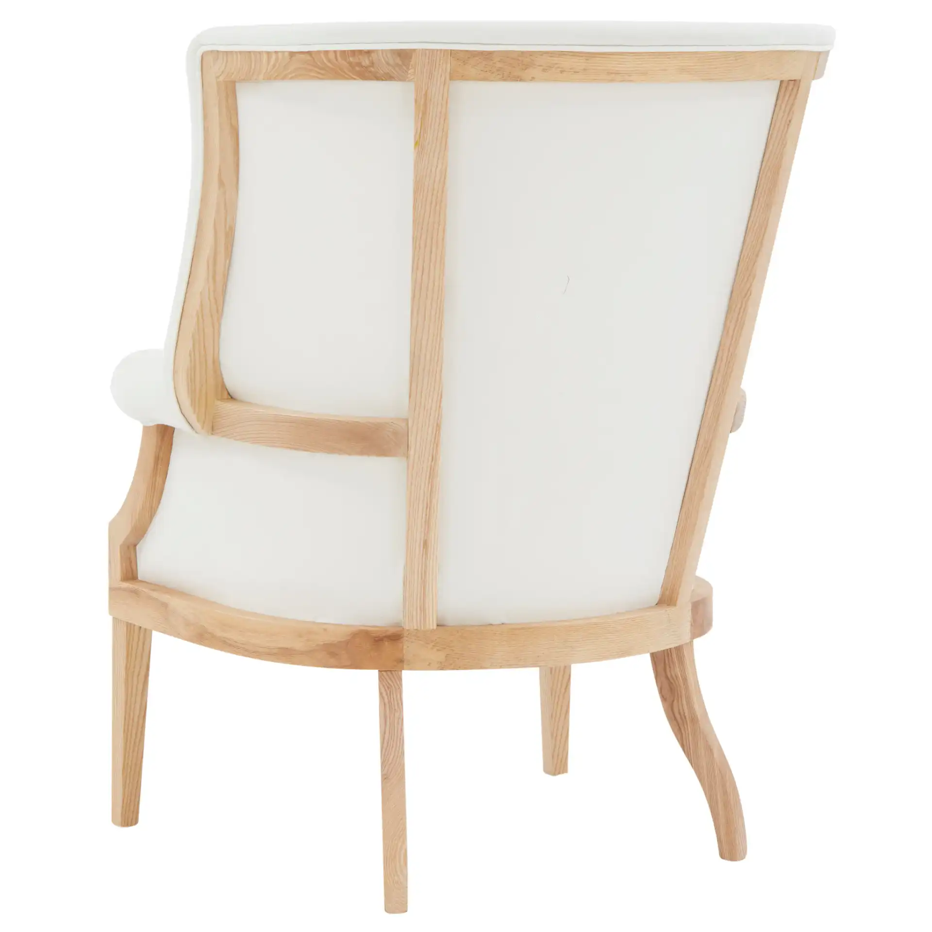 Leahbeth Wingback Accent Chair in White / Natural, detail view