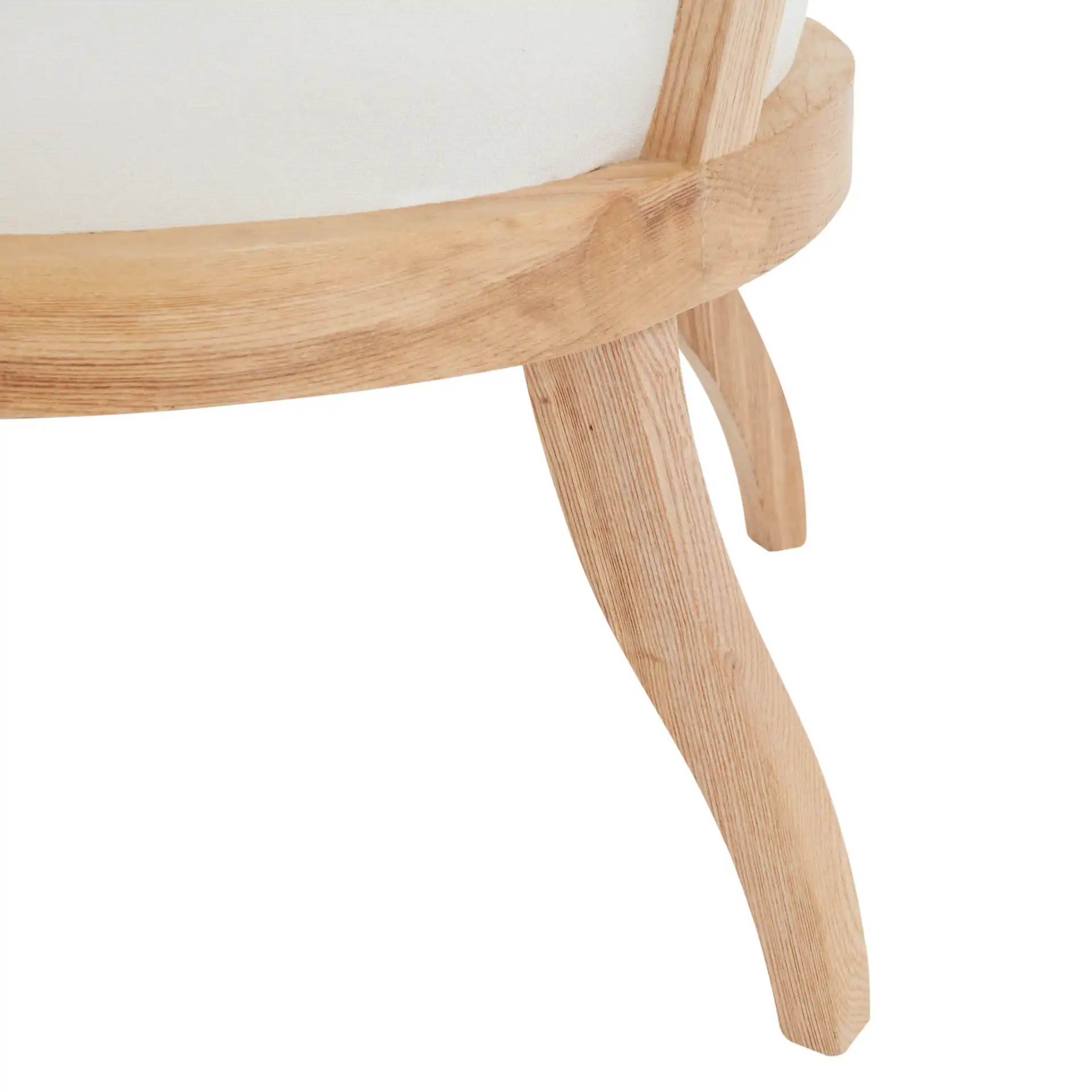 Leahbeth Wingback Accent Chair in White / Natural in a styled room