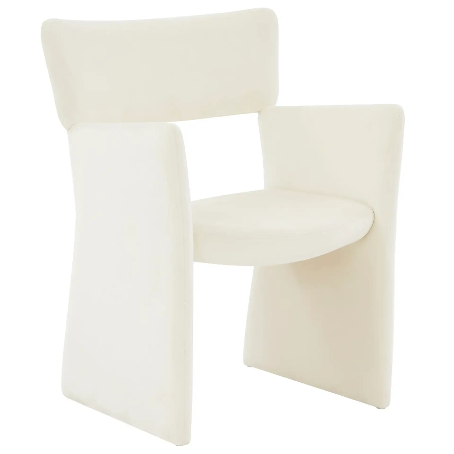 Jayke Velvet Dining Chair in Cream