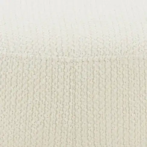 Ginny Upholstered Ottoman in Ivory, detail view