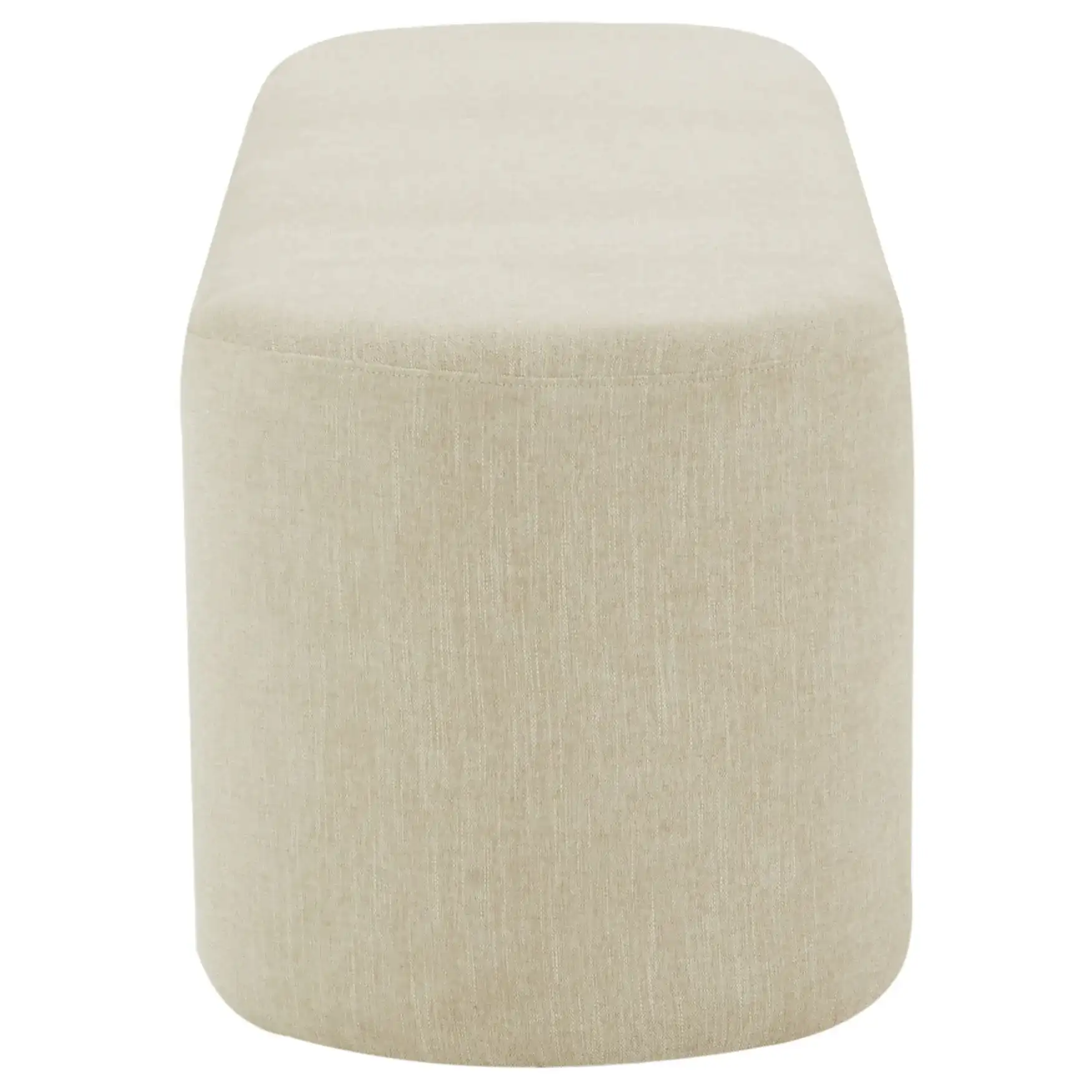 Dallyce Upholstered Bench in Beige, detail view
