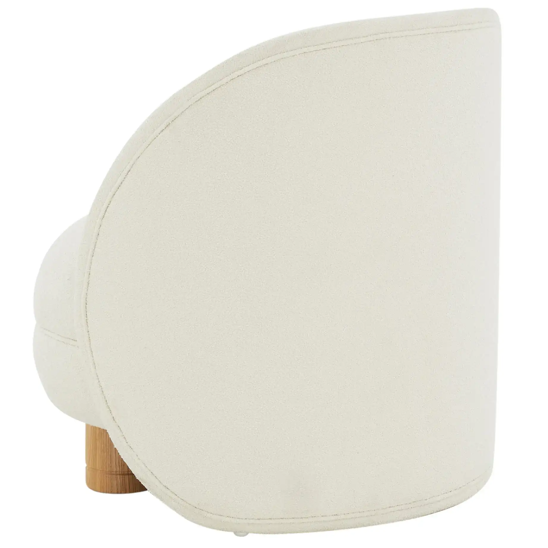 Gracelyn Boucle Accent Chair in Ivory / Natural, detail view