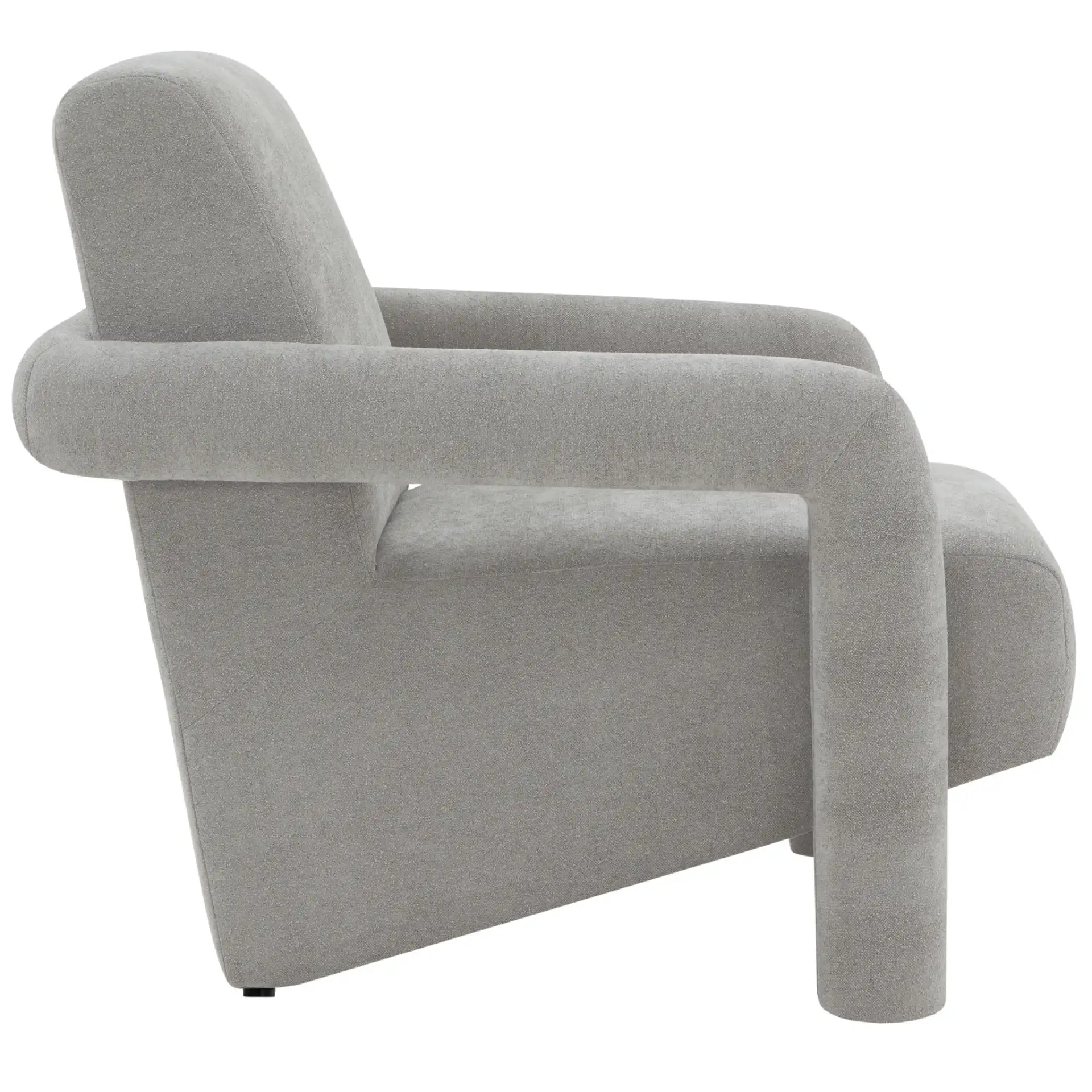 Faylin Boucle Accent Chair in Gray, detail view