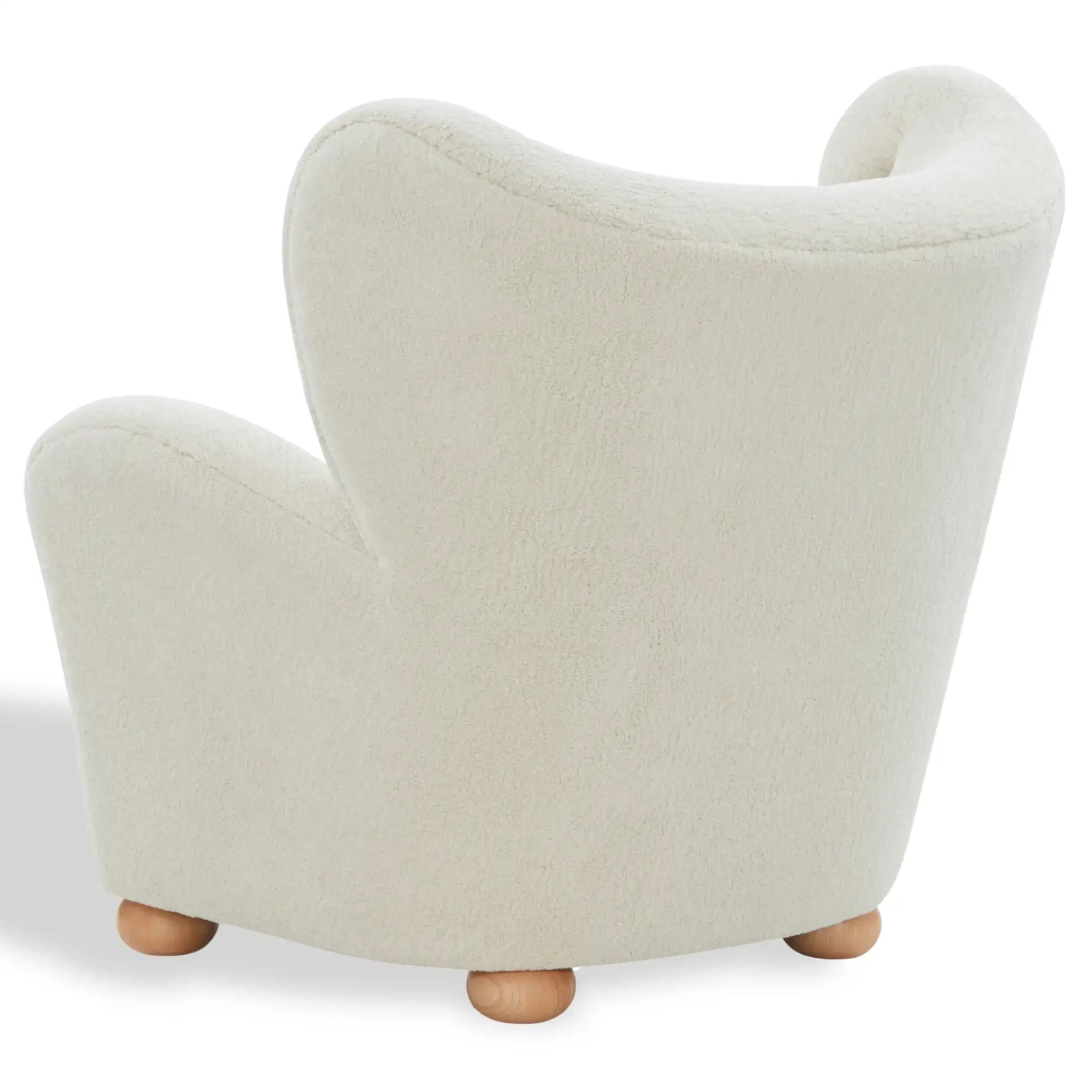Galloway Wingback Accent Chair in Beige / Natural, detail view