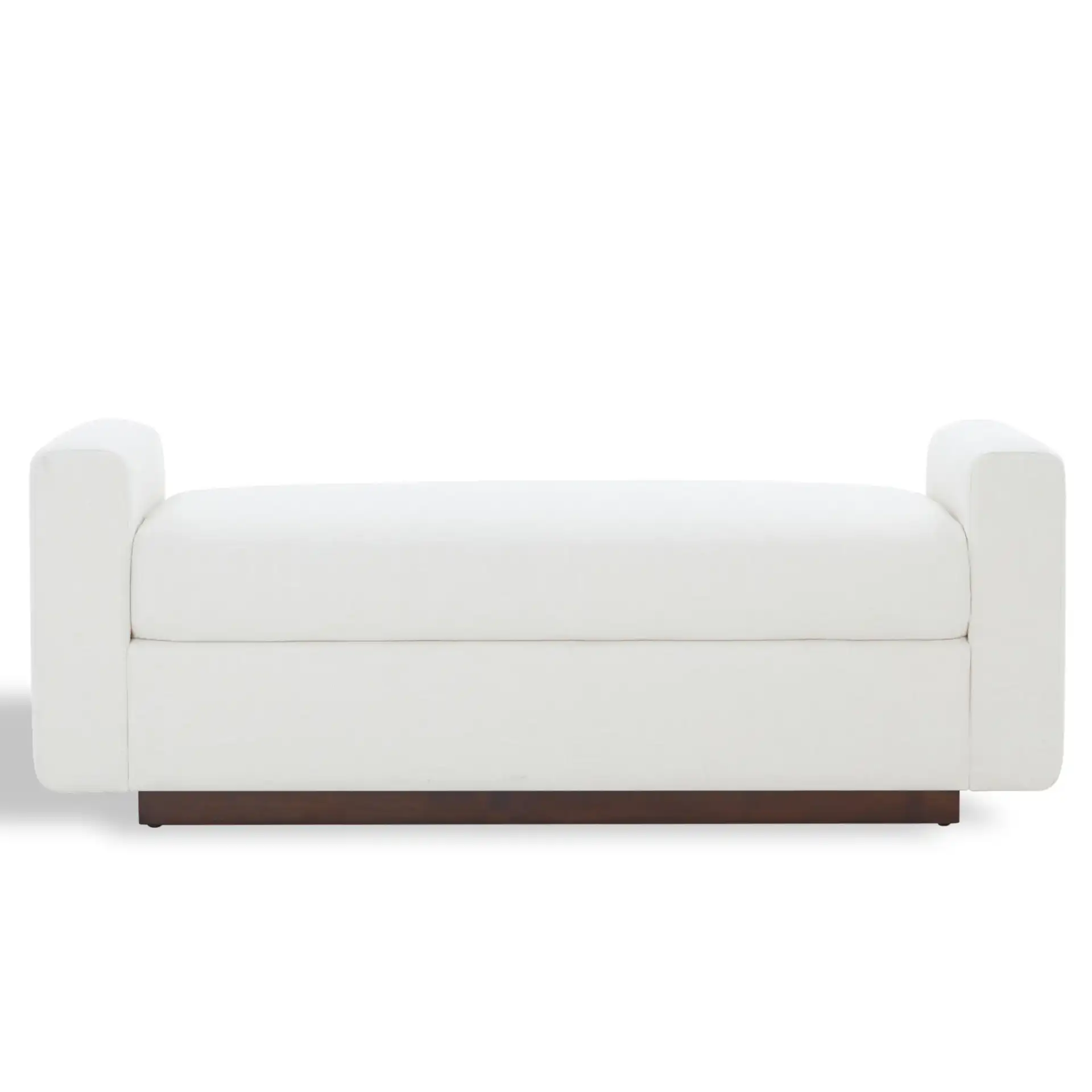 Joanndria Upholstered Bench in Brown / Walnut, detail view