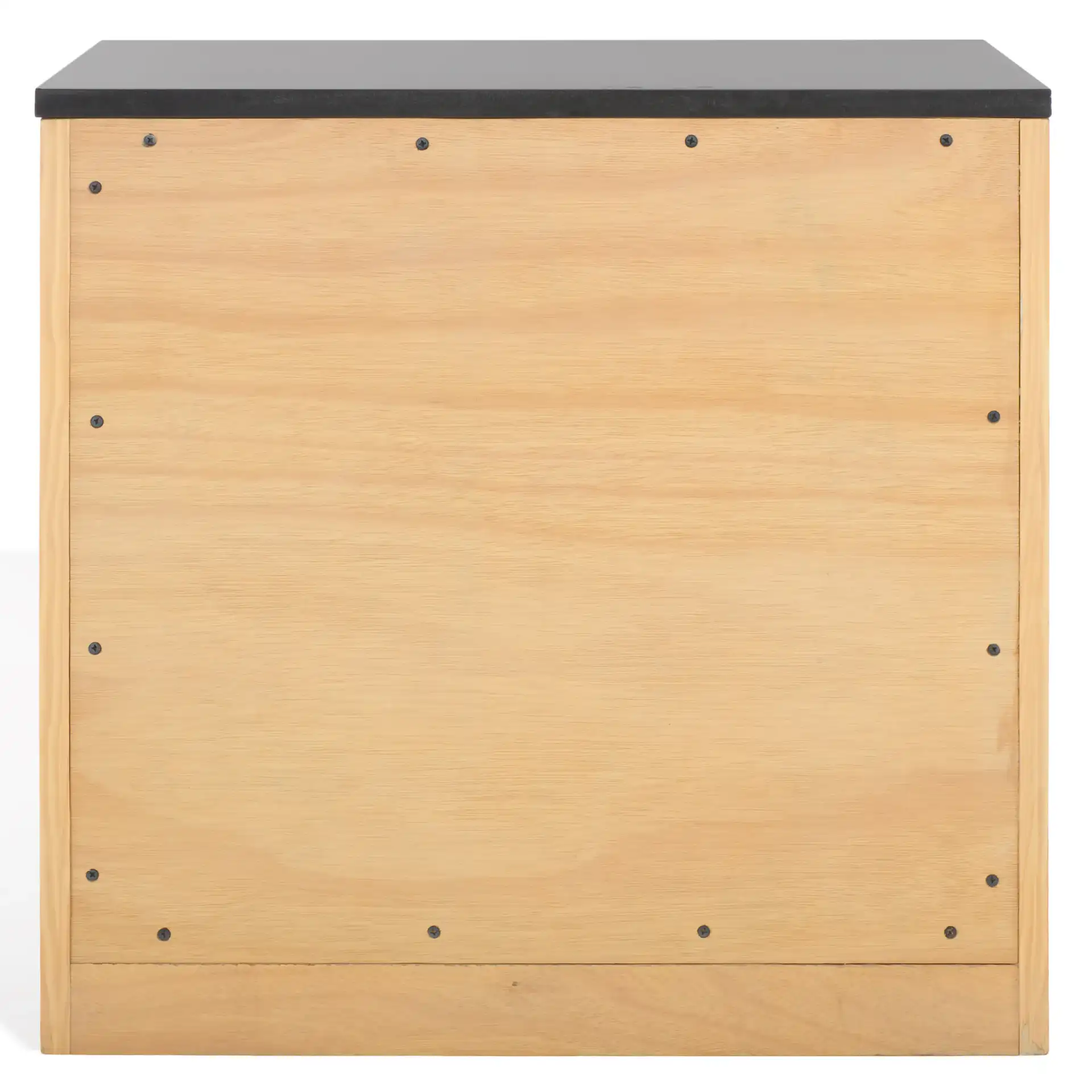 Abbianna Marble Top Nightstand in Natural / Black, detail view