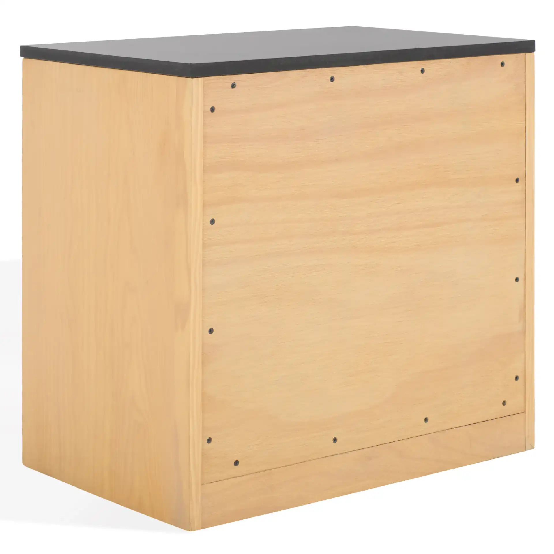 Abbianna Marble Top Nightstand in Natural / Black, detail view