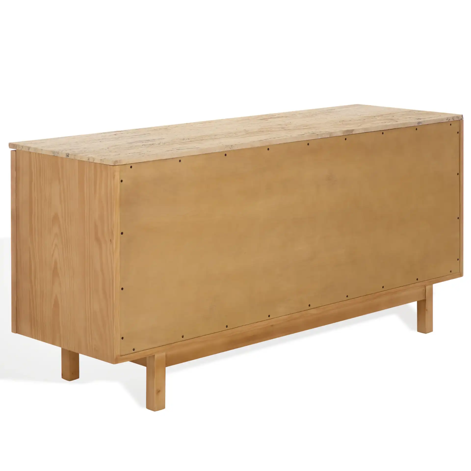 Debrianna Travertine Sideboard in Natural / Travertine, detail view
