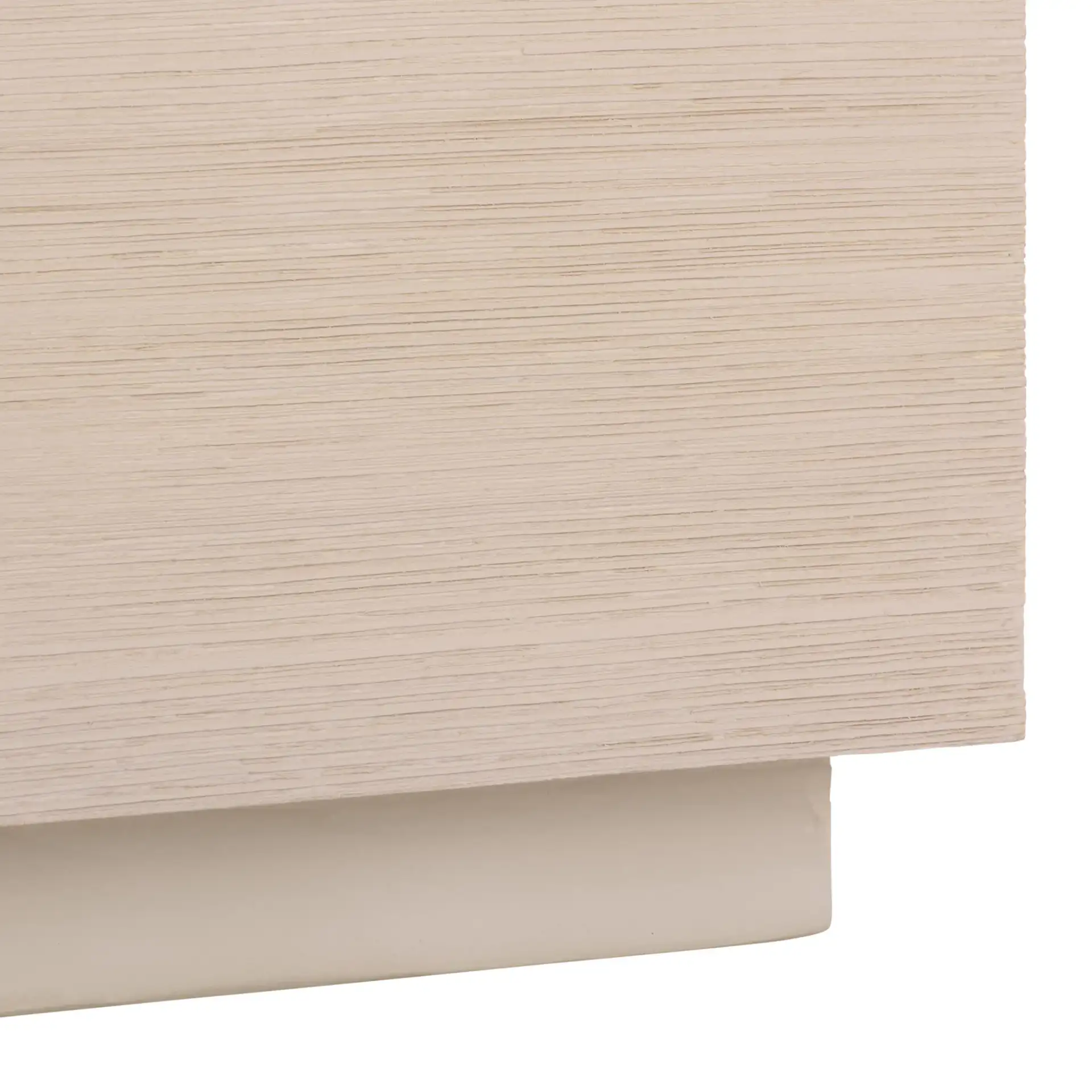 Alanabella Marble Square Accent Table in Sand / White, detail view