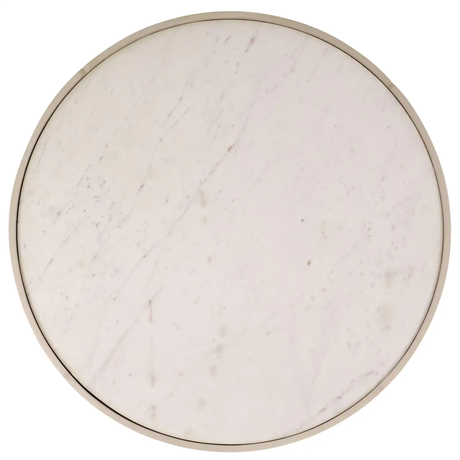 Alanabella Marble Round Coffee Table in Sand / White, detail view