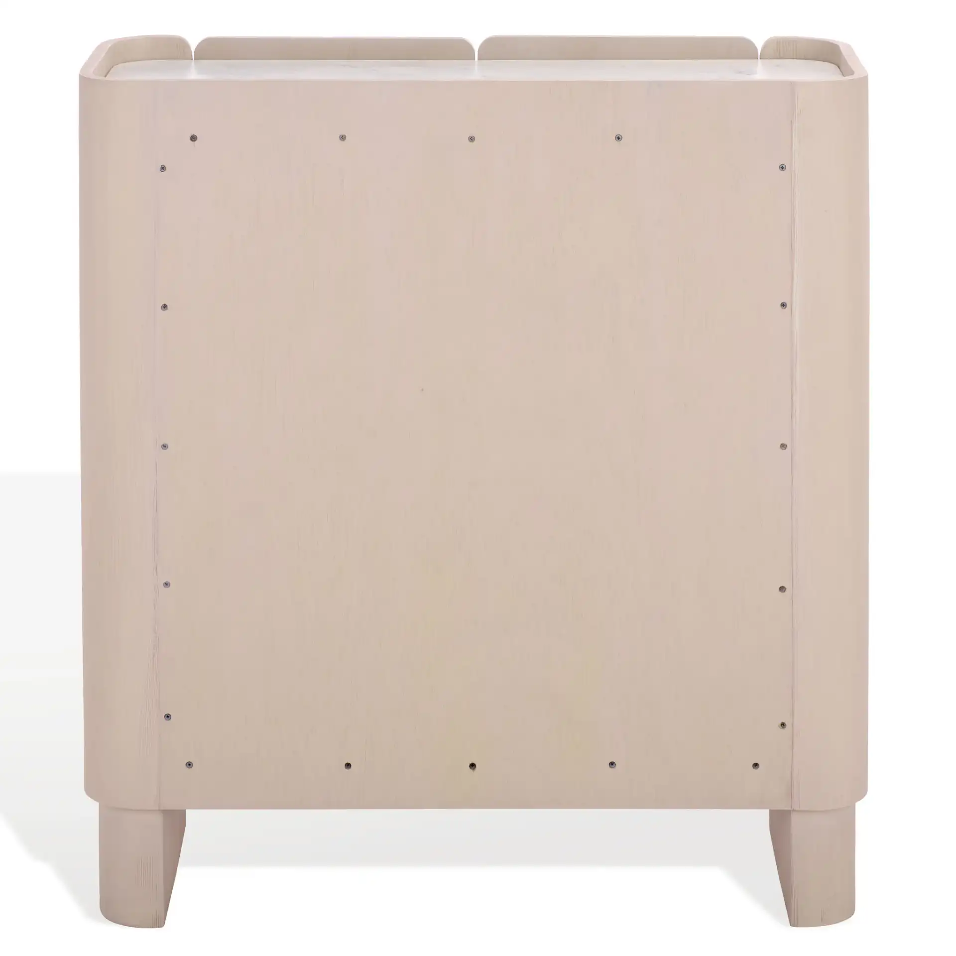 Alanabella Marble Bar Cabinet in Sand / White, detail view