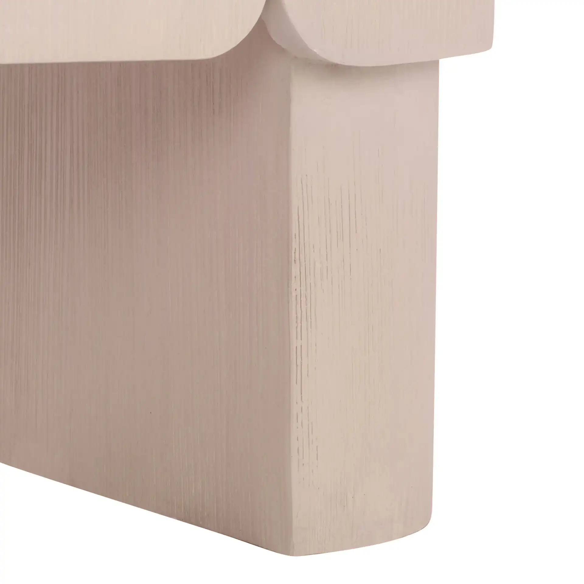 Alanabella Marble Bar Cabinet in Sand / White, detail view
