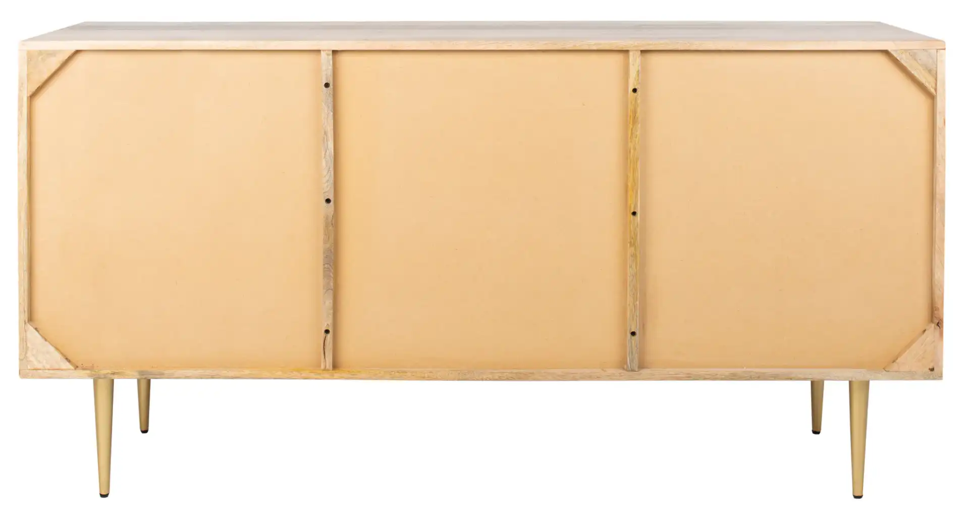 Titan Inlayed Cement Sideboard in Natural / Brass, detail view