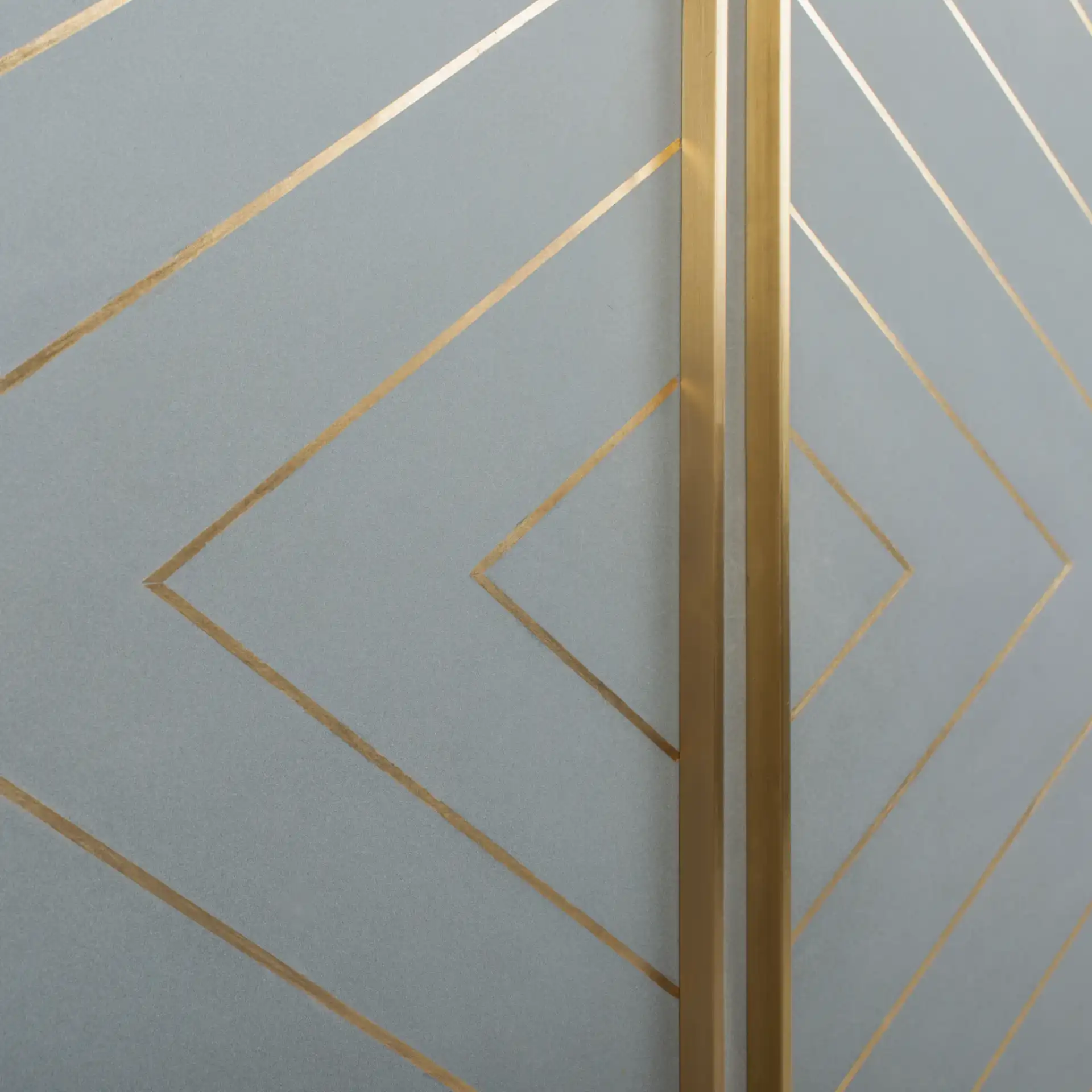 Titan Inlayed Cement Sideboard in Natural / Brass in a styled room