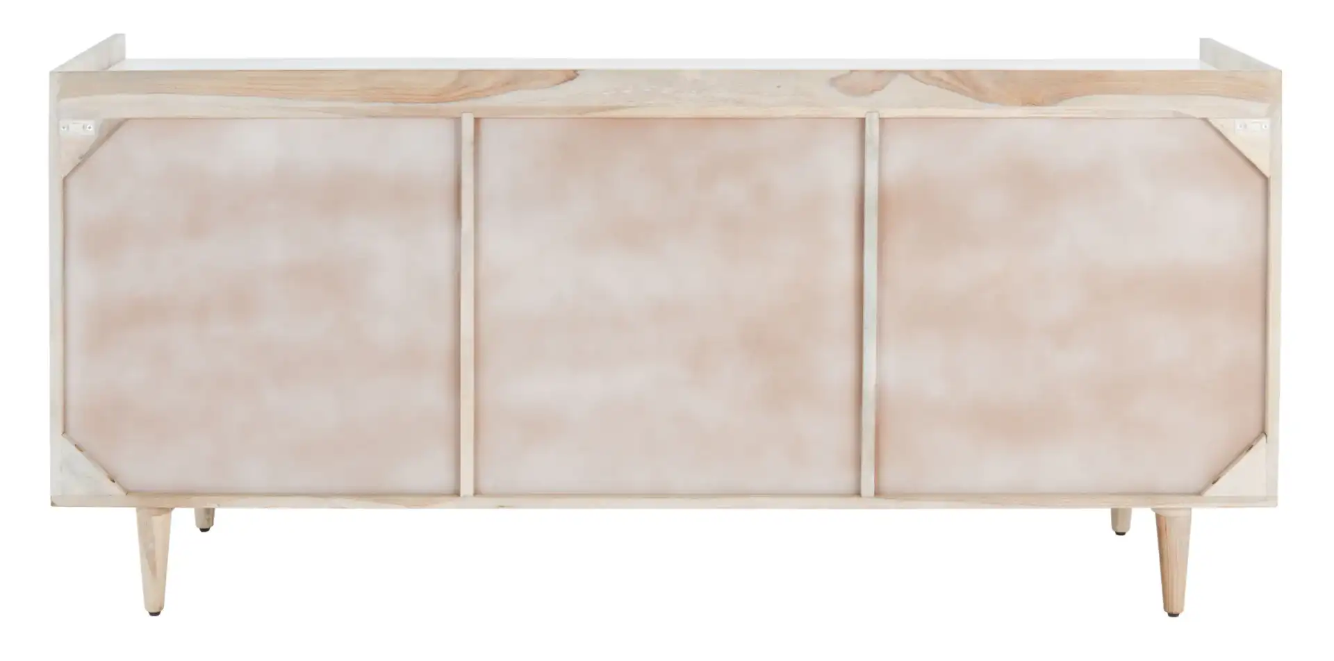 Corarose Herringbone Sideboard in White Washed, detail view