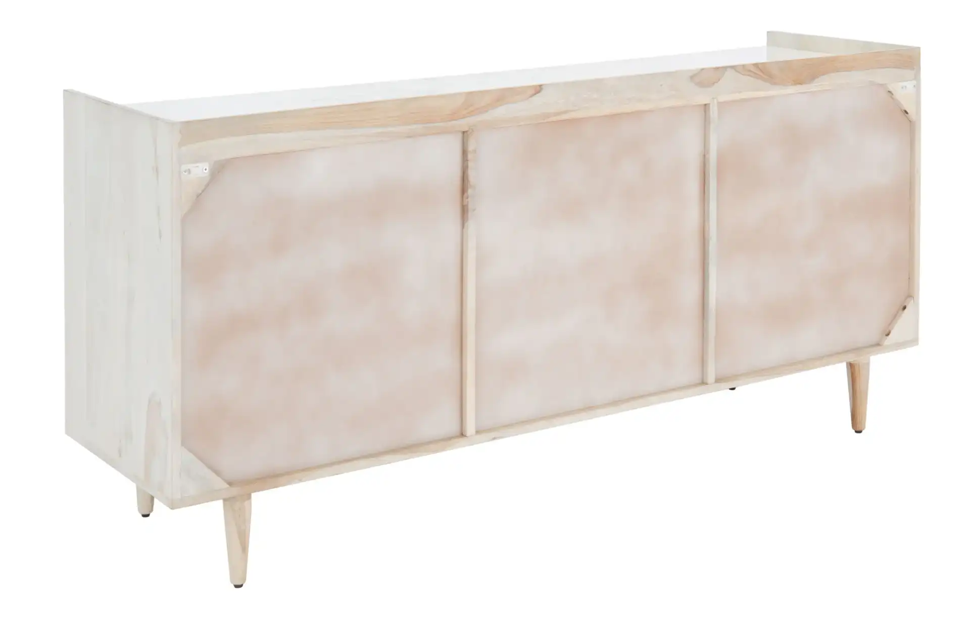 Corarose Herringbone Sideboard in White Washed, detail view