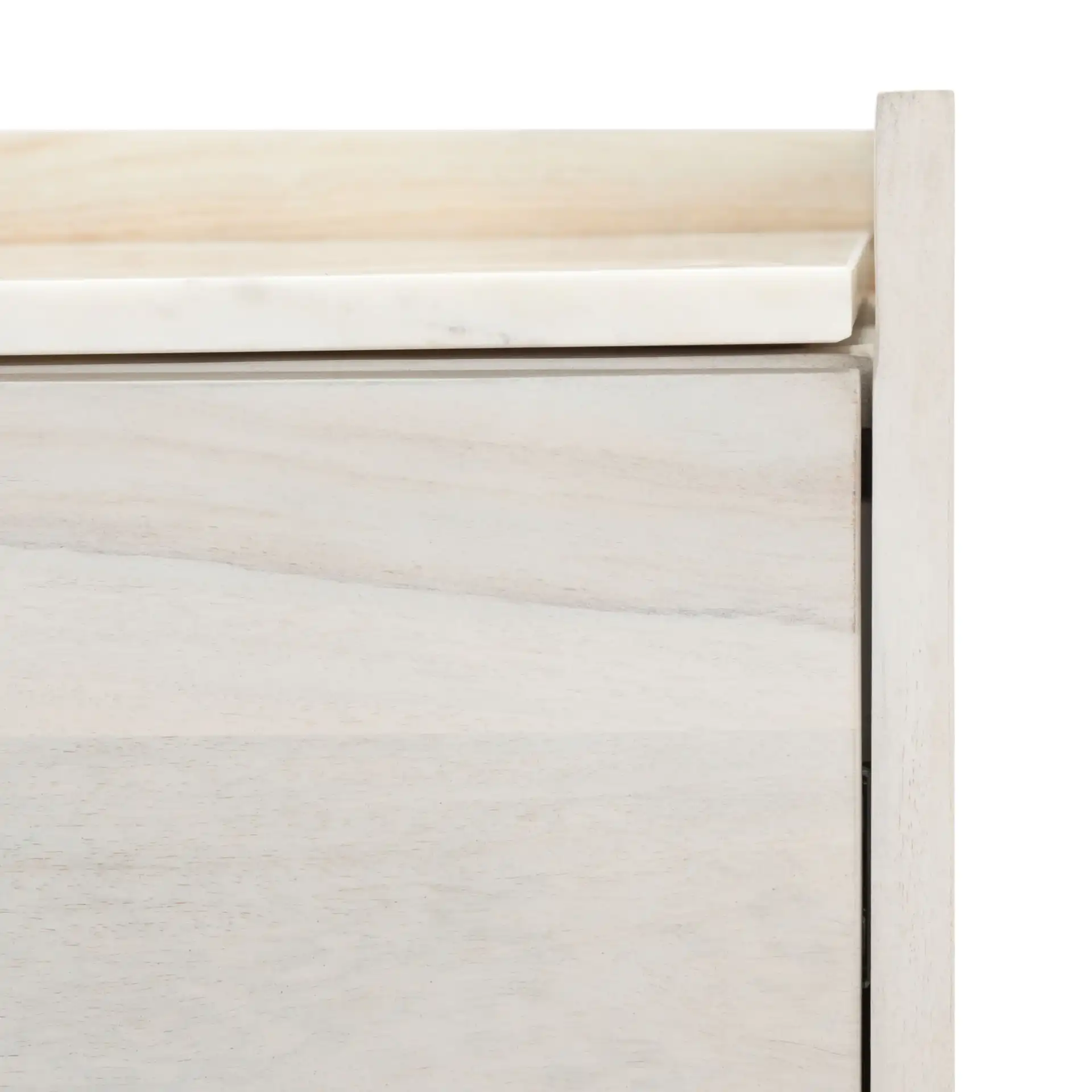 Corarose Herringbone Sideboard in White Washed in a styled room