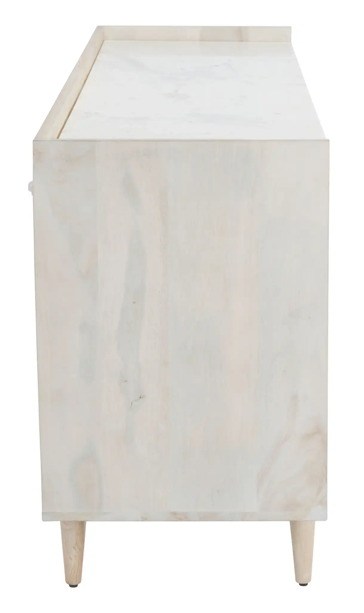 Corarose Herringbone Sideboard in White Washed, detail view