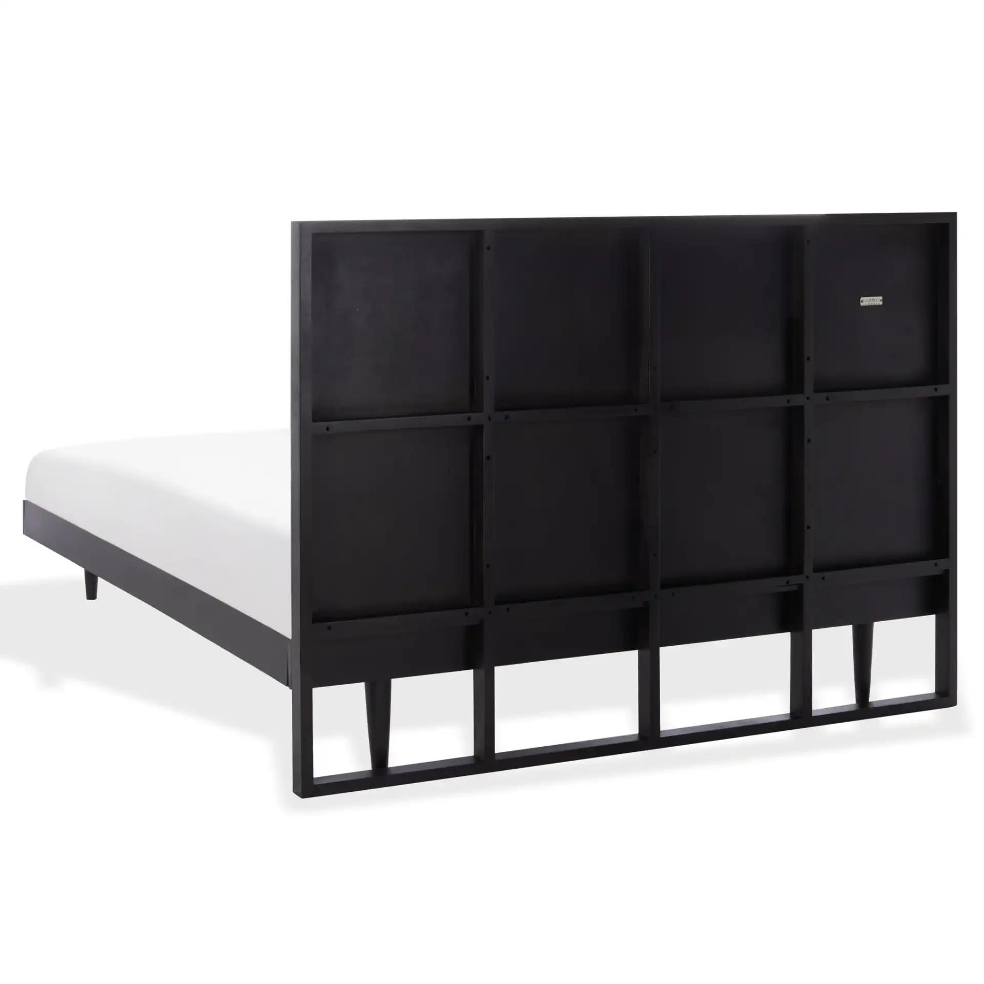 Cora Rose Herringbone Bed in Black, detail view