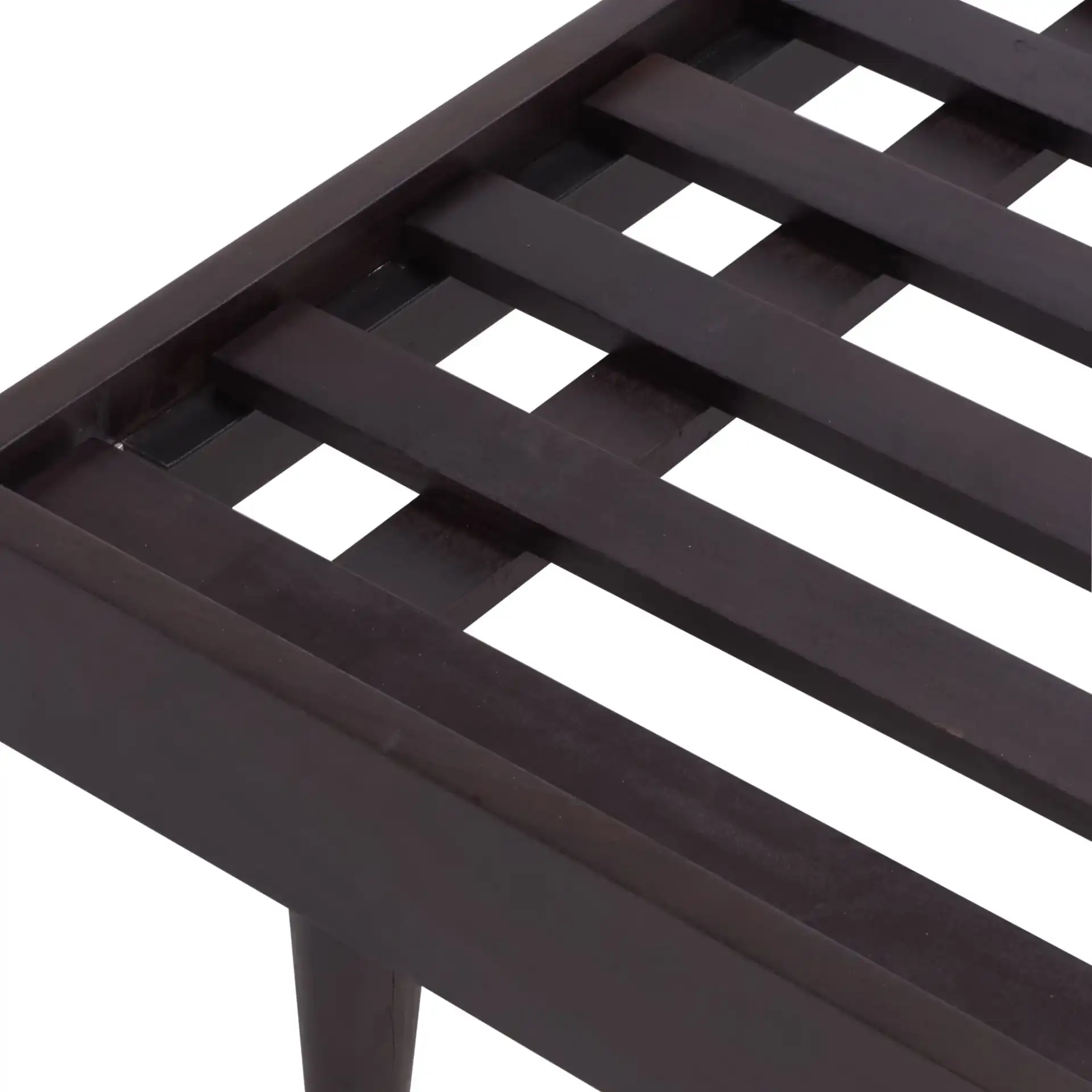 Cora Rose Herringbone Bed in Black in a styled room