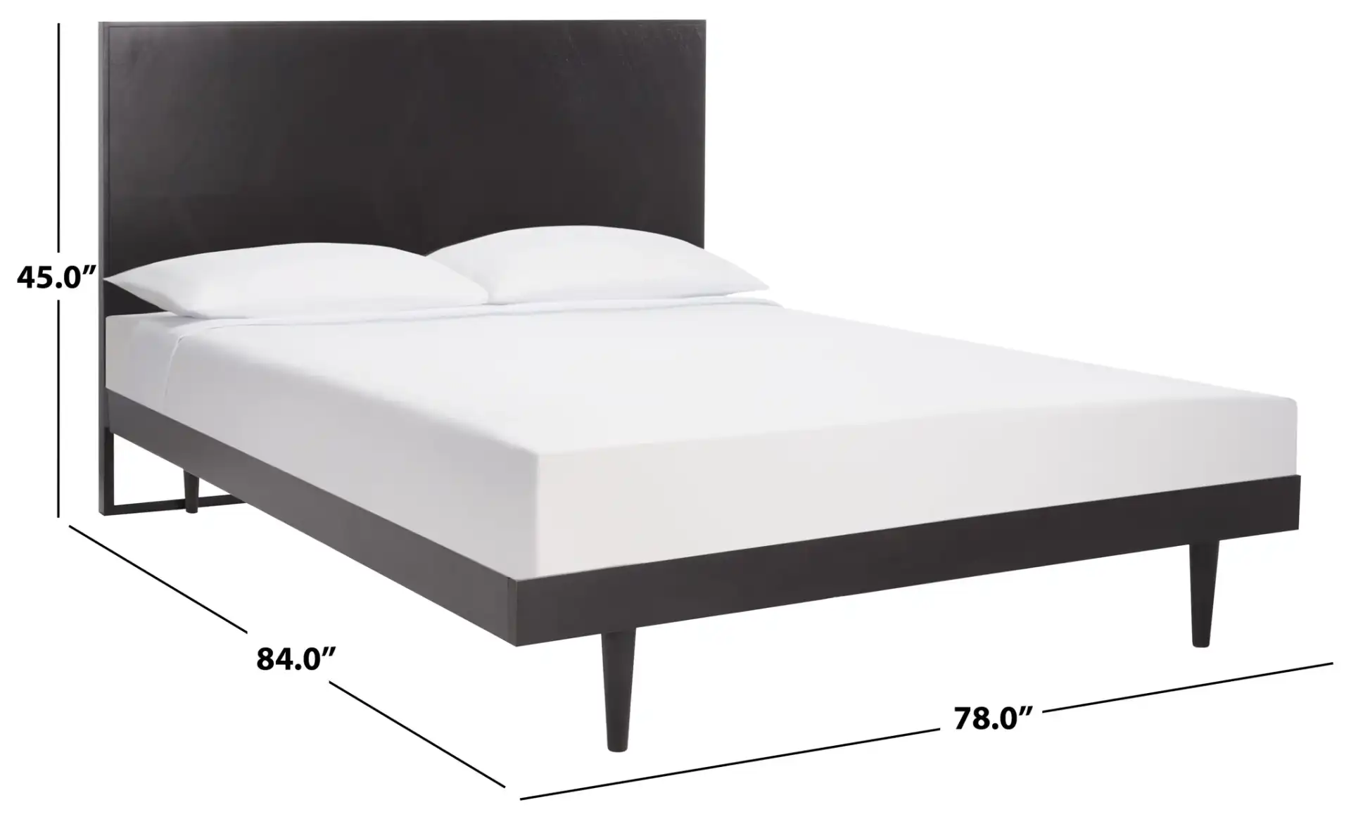 Cora Rose Herringbone Bed in Black, detail view