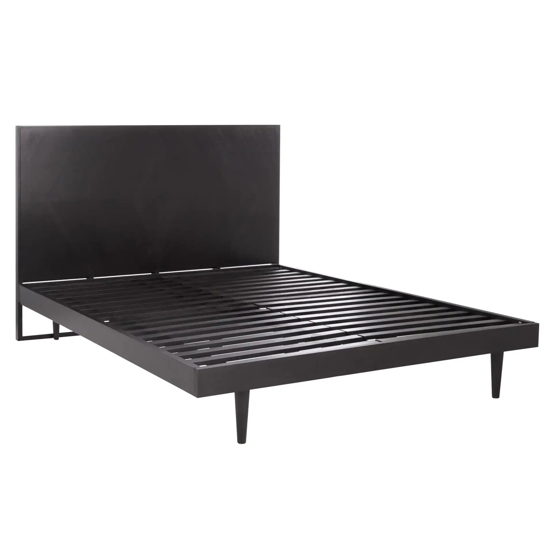 Cora Rose Herringbone Bed in Black, detail view