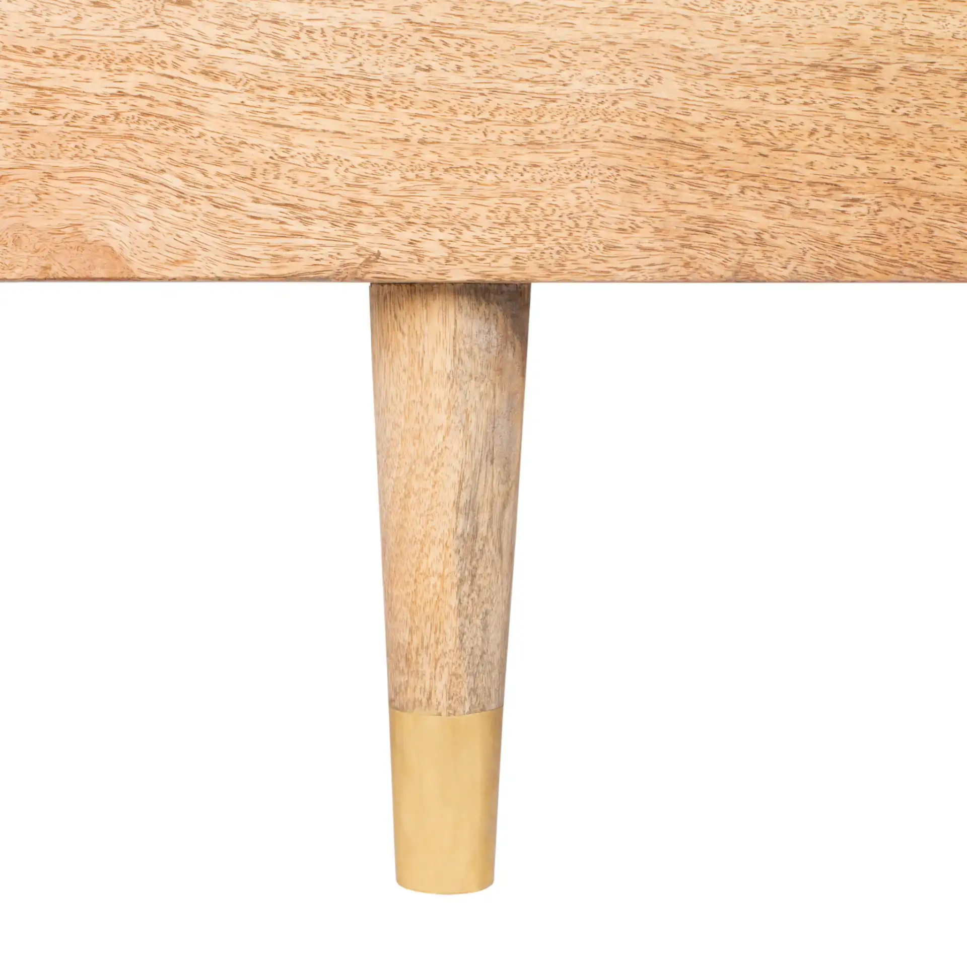 Dalvin Wood Platform Bed in Natural, detail view