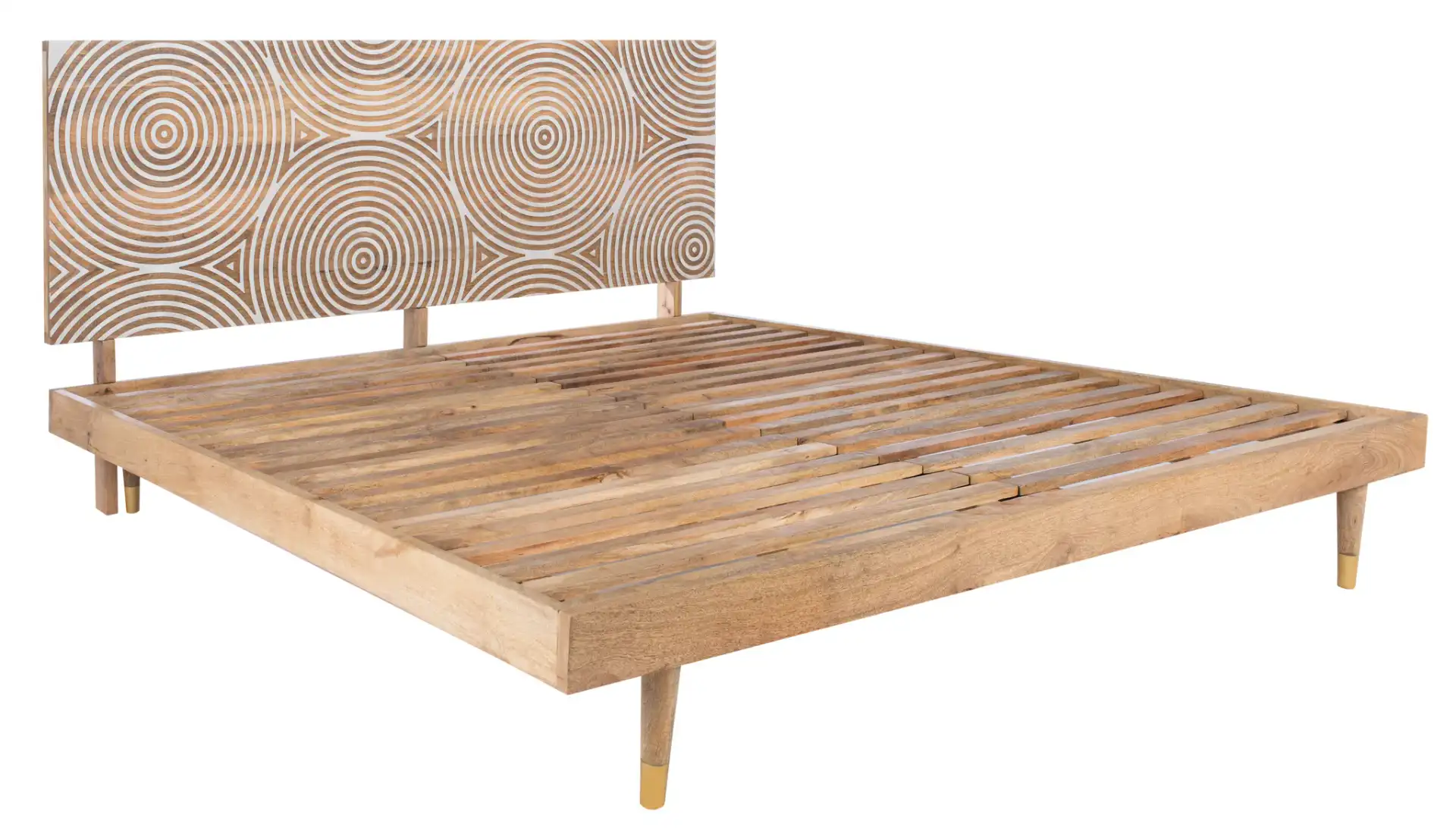 Dalvin Wood Platform Bed in Natural