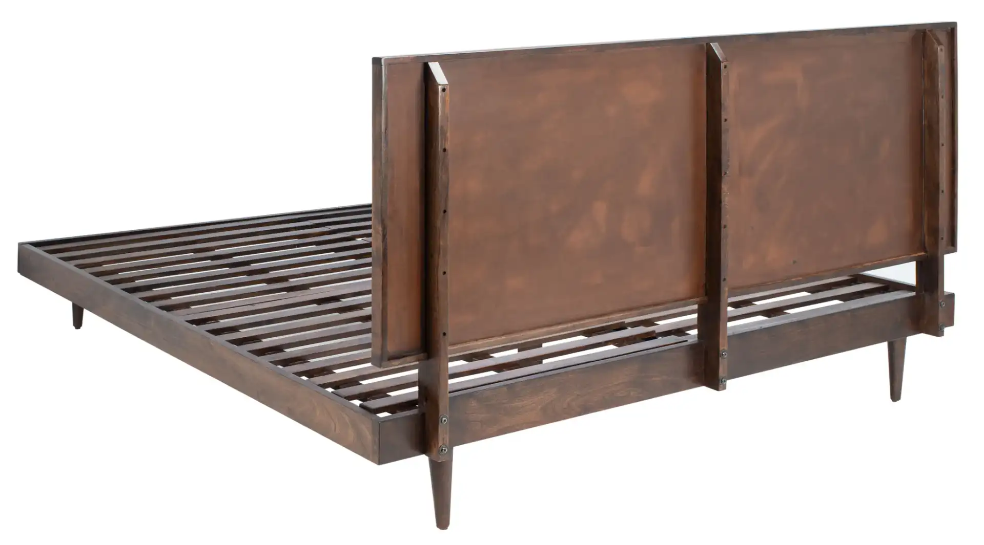 Zinnia Platform Bed in Walnut, detail view