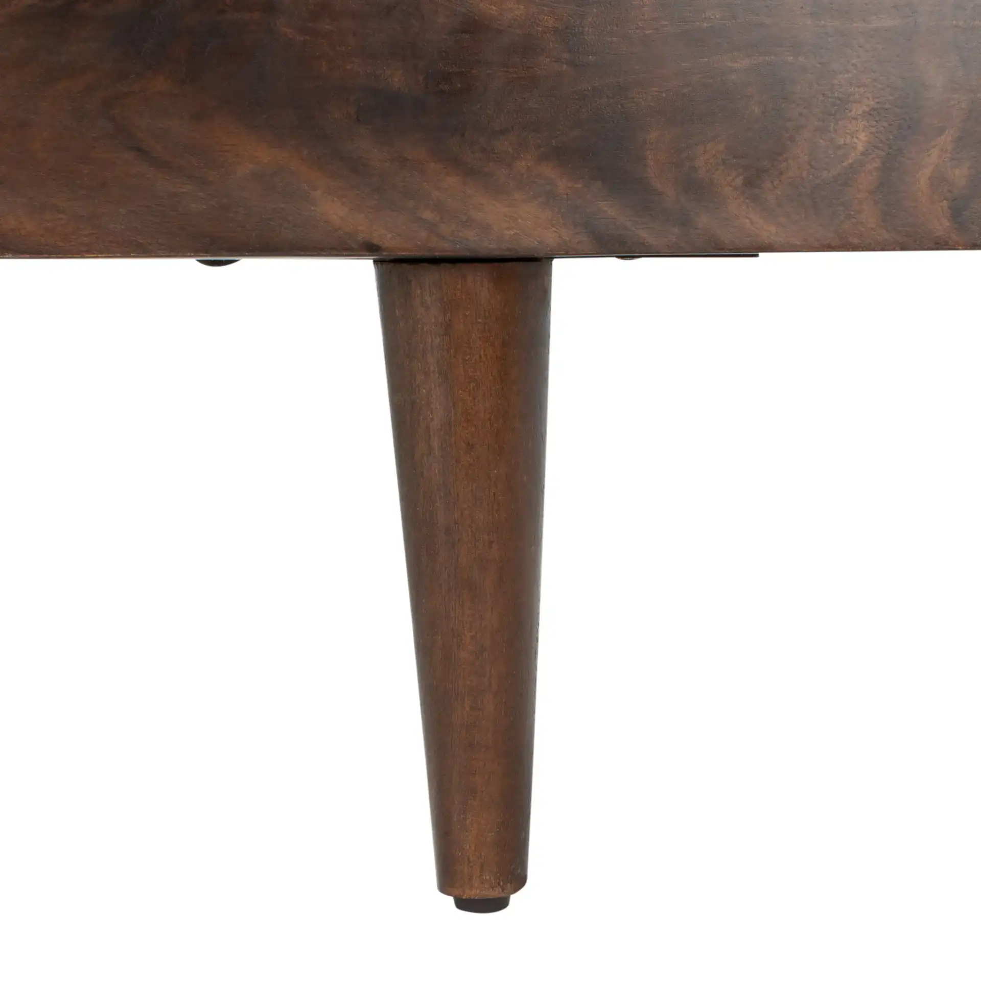 Zinnia Platform Bed in Walnut, detail view