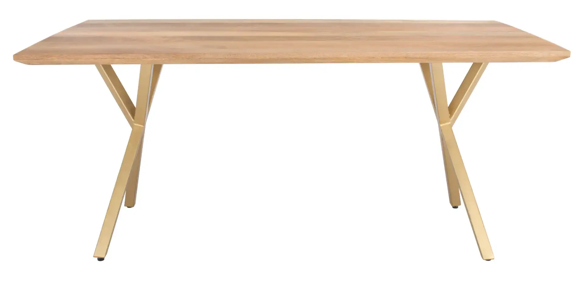 Barron Rectangle Dining Table in Natural / Gold