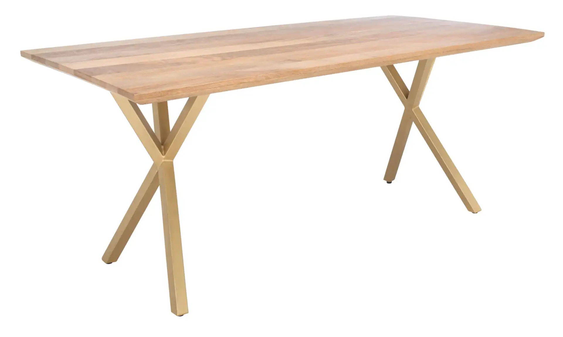 Barron Rectangle Dining Table in Natural / Gold, detail view