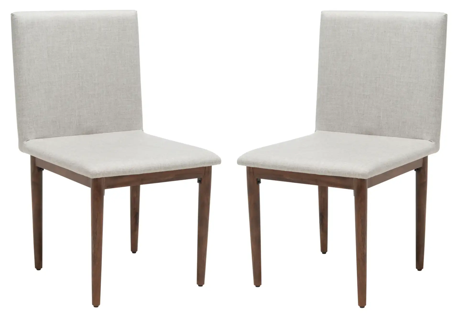 Milana Dining Chair (Set of 2) in Walnut / Light Gray, detail view