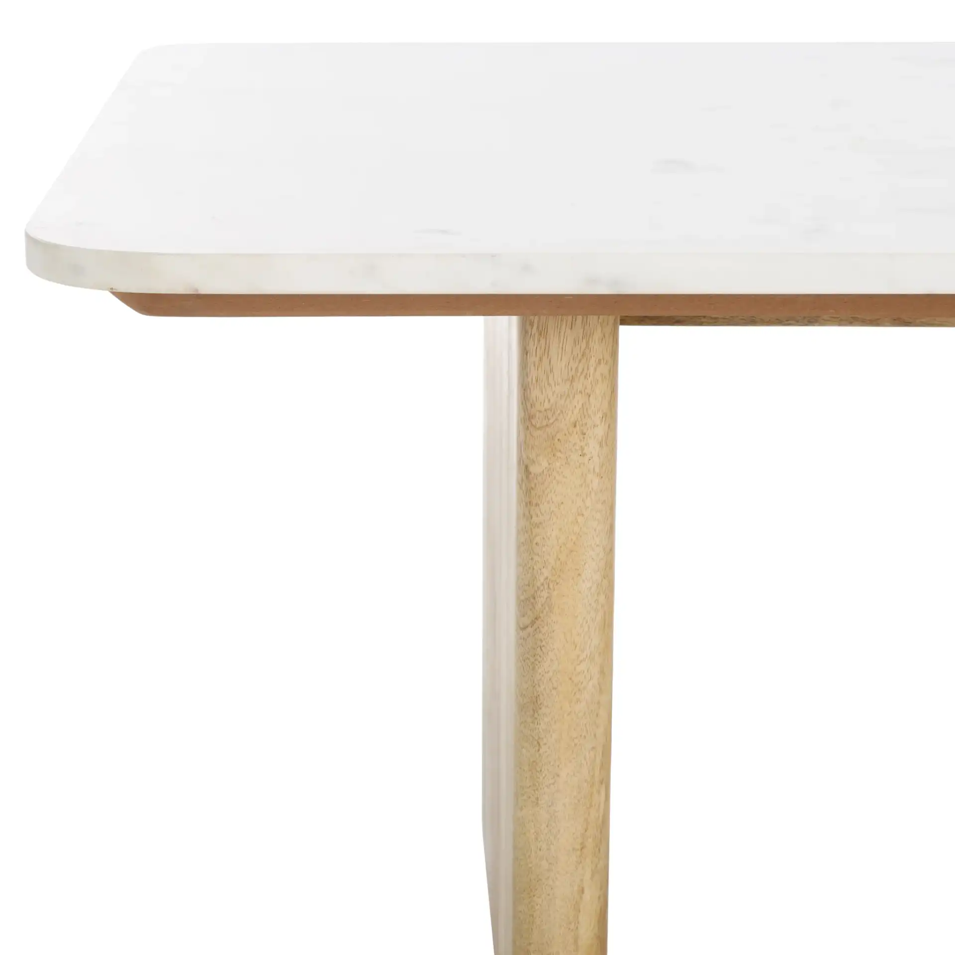 Felicity Marble Coffee Table in Natural / White in a styled room