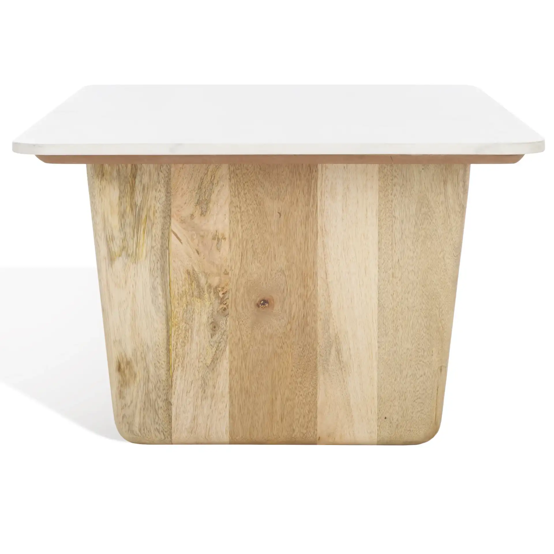 Felicity Marble Coffee Table in Natural / White, detail view